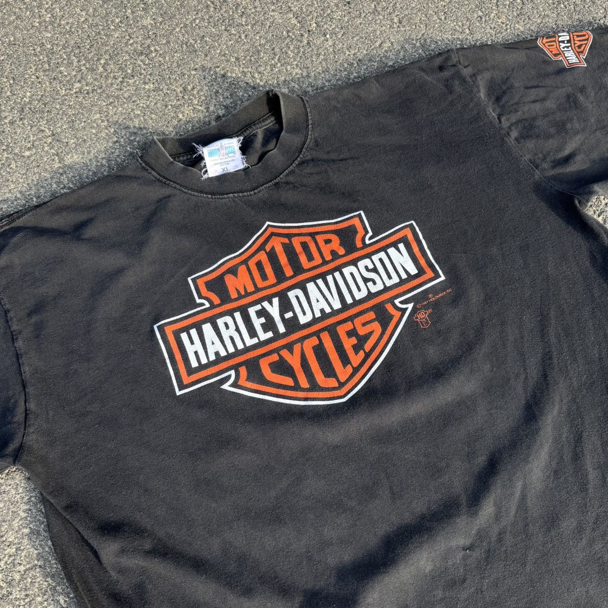 Harley Davidson 1987 Harley Davidson Vintage Tee Holoubek Choppers 90s 3D Size US XL / EU 56 / 4 - 9 Thumbnail