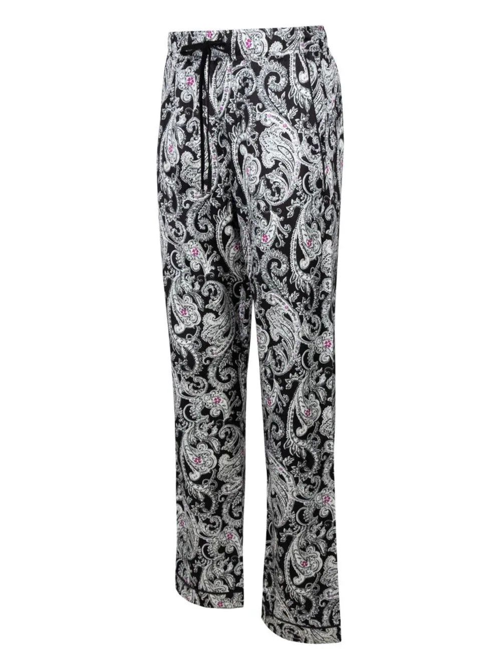 Amiri o1gr1nt1024 Paisley PJ Pant in Black White Size US 30 / EU 46 - 3 Thumbnail