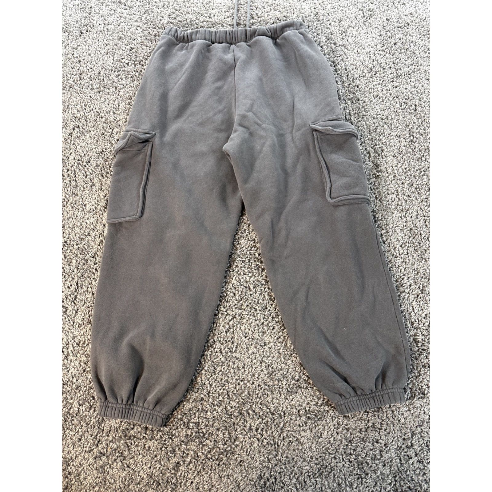 Abercrombie & Fitch Abercrombie & Fitch Jogger Pants Men L Gray Fleece Cargo Wide Activewear Mens Size US 33 - 6 Thumbnail