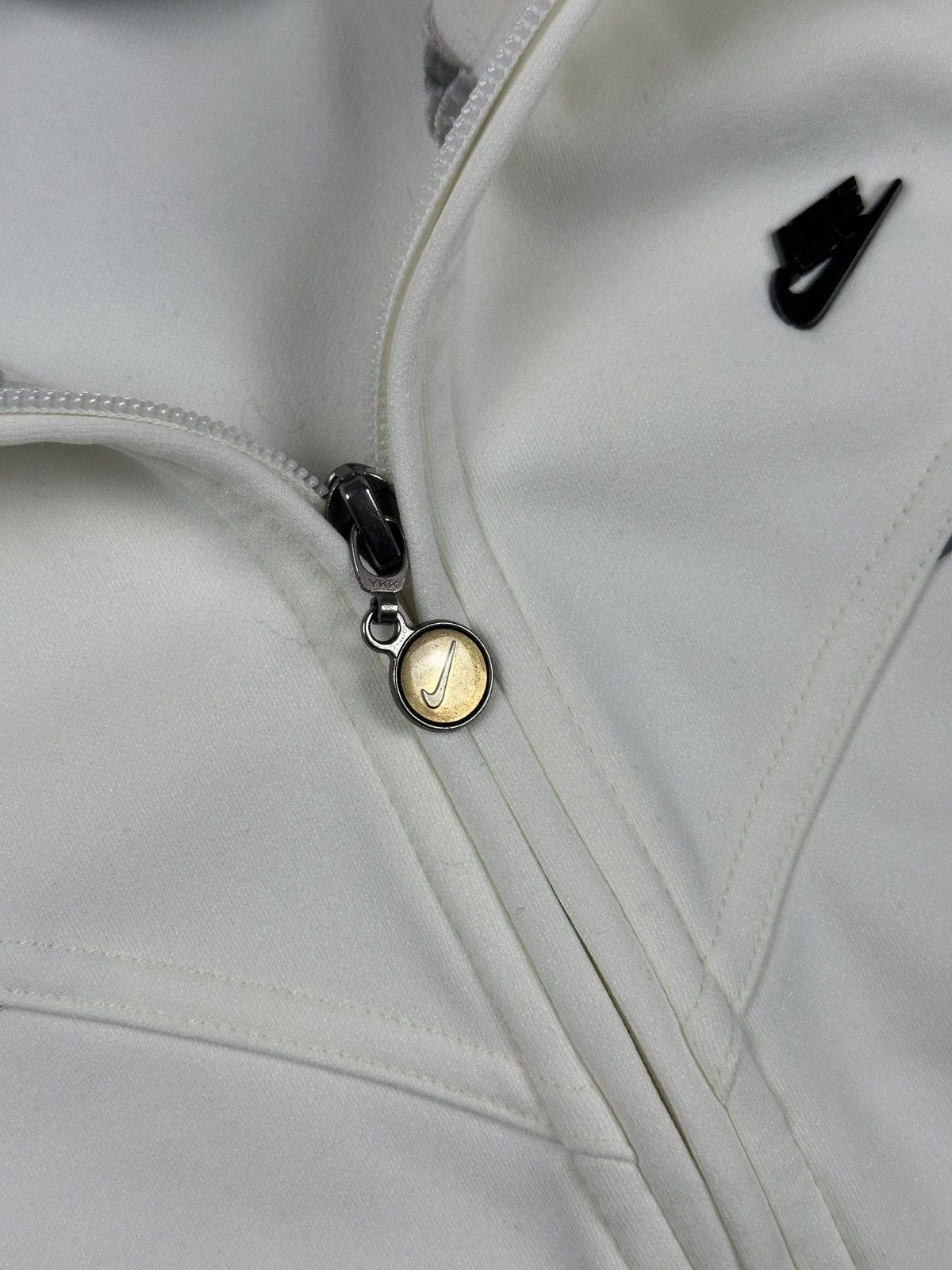 Nike Vintage Nike Mini Swoosh Full Zip Track Jacket Cream Y2K Size XS / US 0-2 / IT 36-38 - 14 Thumbnail