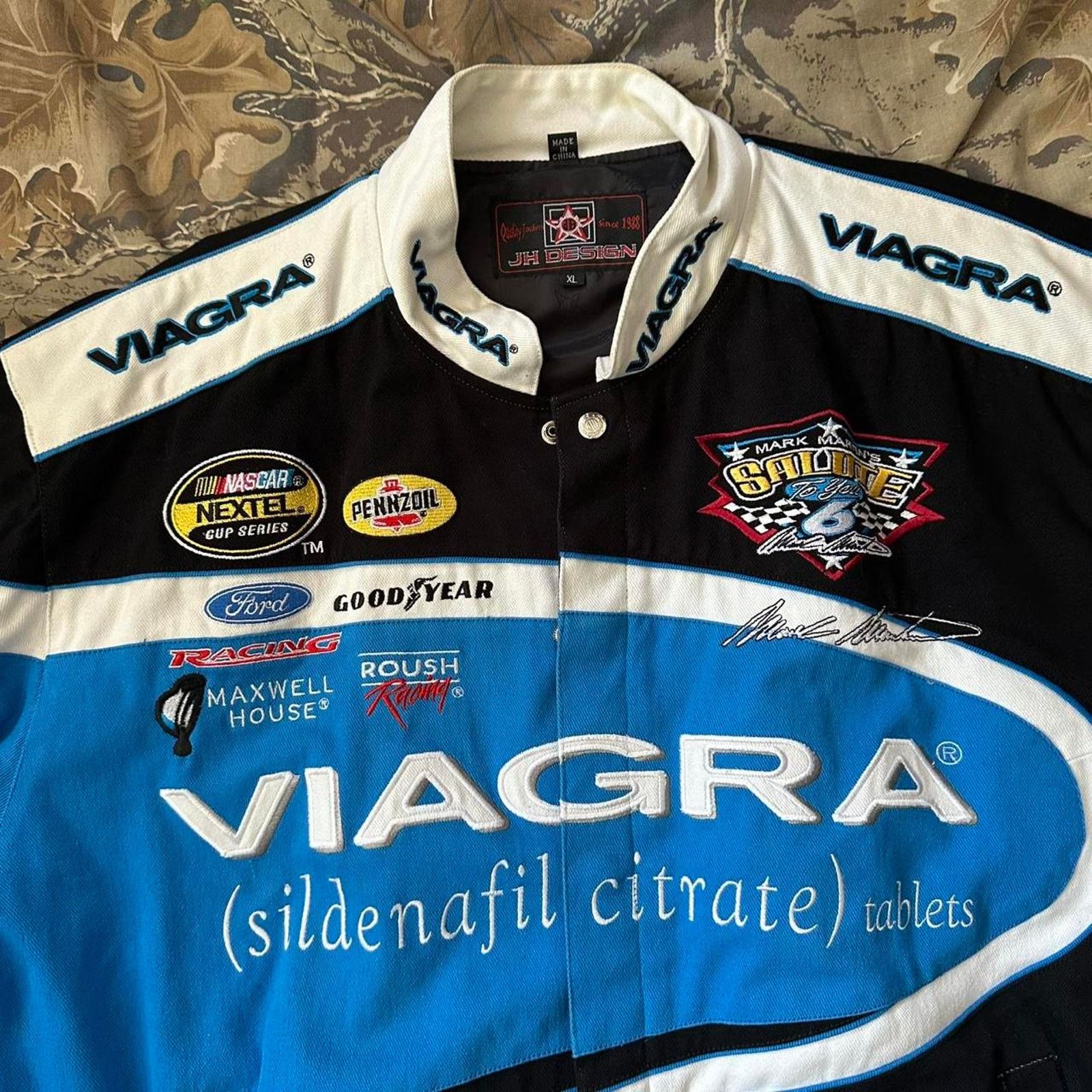 JH Design × NASCAR × Vintage RARE JH Design VIAGRA Racing Jacket NASCAR Mark Martins XL Size US XL / EU 56 / 4 - 4 Thumbnail