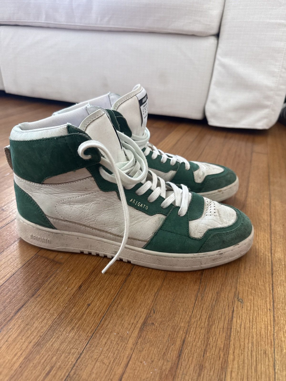 Axel Arigato Axel Arigato Green & White hi-top shoes Size US 10.5 / EU 43-44 - 2 Thumbnail