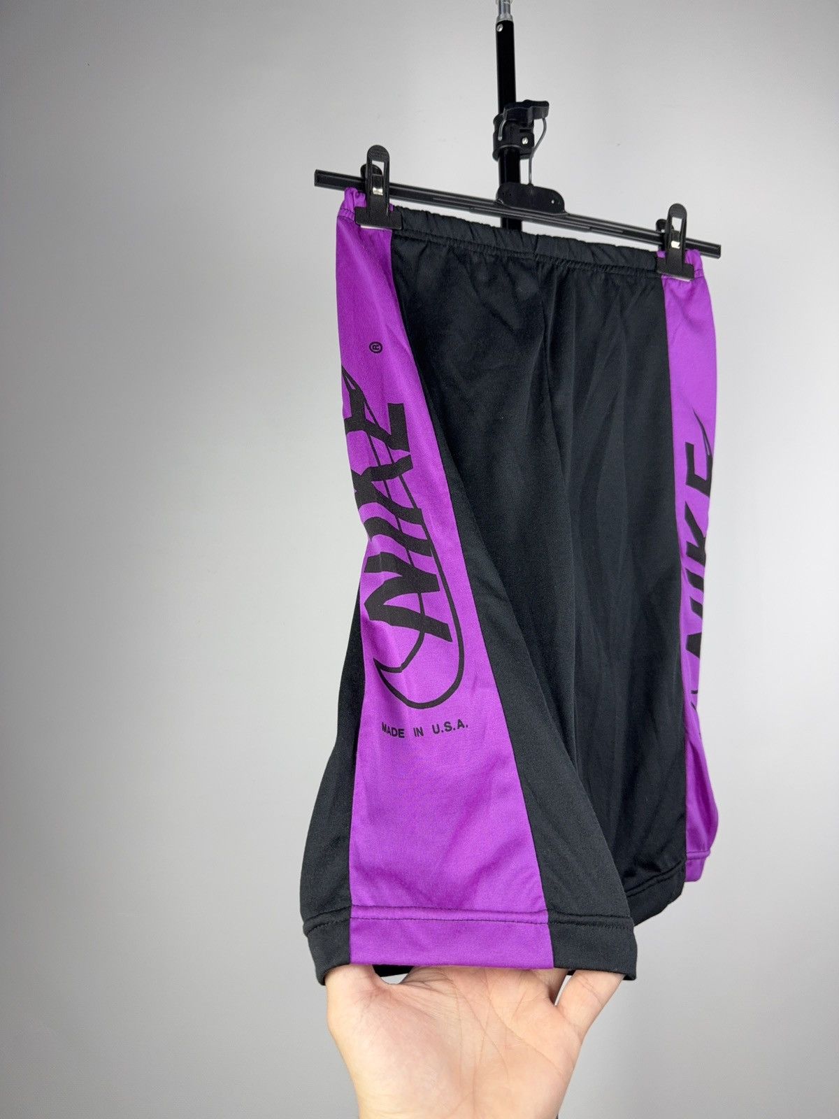 Nike × Vintage Vintage Nike Made in USA Big Logo Bike Shorts Thermo Size S Size US 30 / EU 46 - 2 Thumbnail