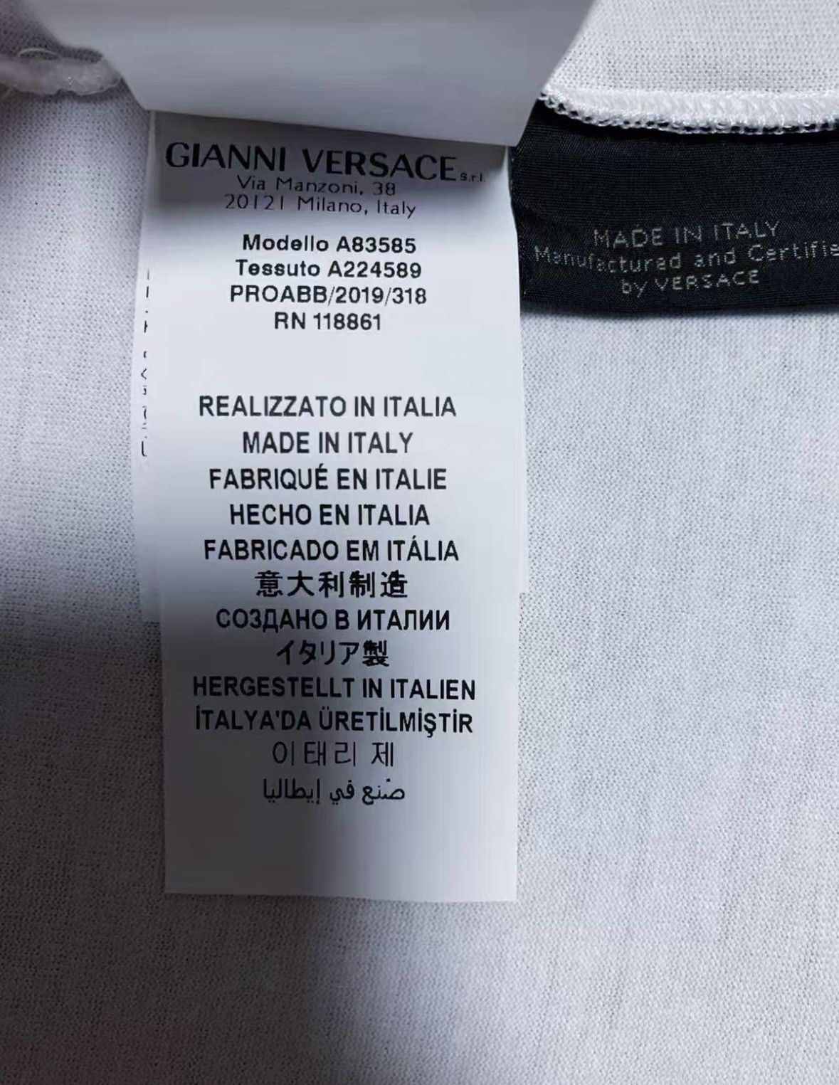 Versace Versace Black Cotton Blend XXXL T-Shirt 0089 Size US XXL / EU 58 / 5 - 6 Thumbnail