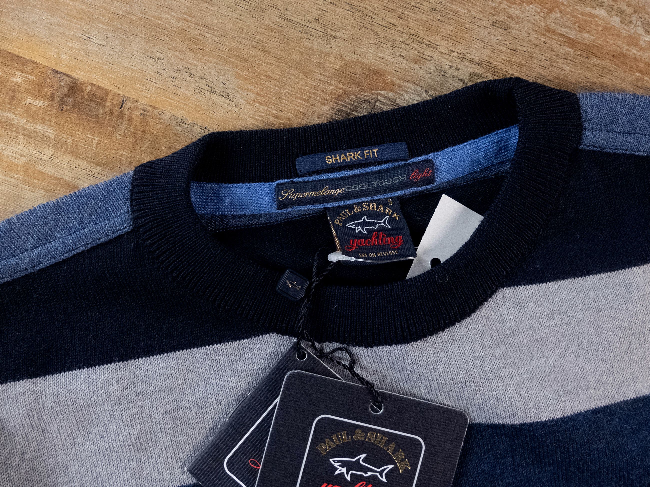 Paul & Shark PAUL & SHARK Cool Touch blue striped wool sweater Small Size US S / EU 44-46 / 1 - 2 Thumbnail