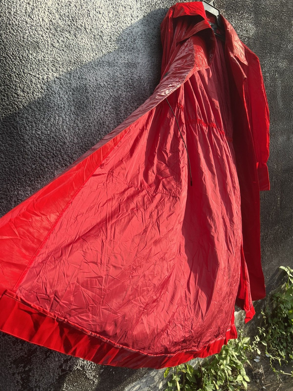 Mugler Belted Glossy Red Trench Coat Size XS / US 0-2 / IT 36-38 - 11 Thumbnail
