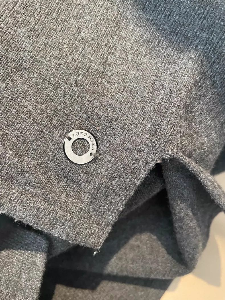 Loro Piana LORO PIANA Black and blue gray goat cashmere sweater Size XL / US 12-14 / IT 48-50 - 3 Thumbnail