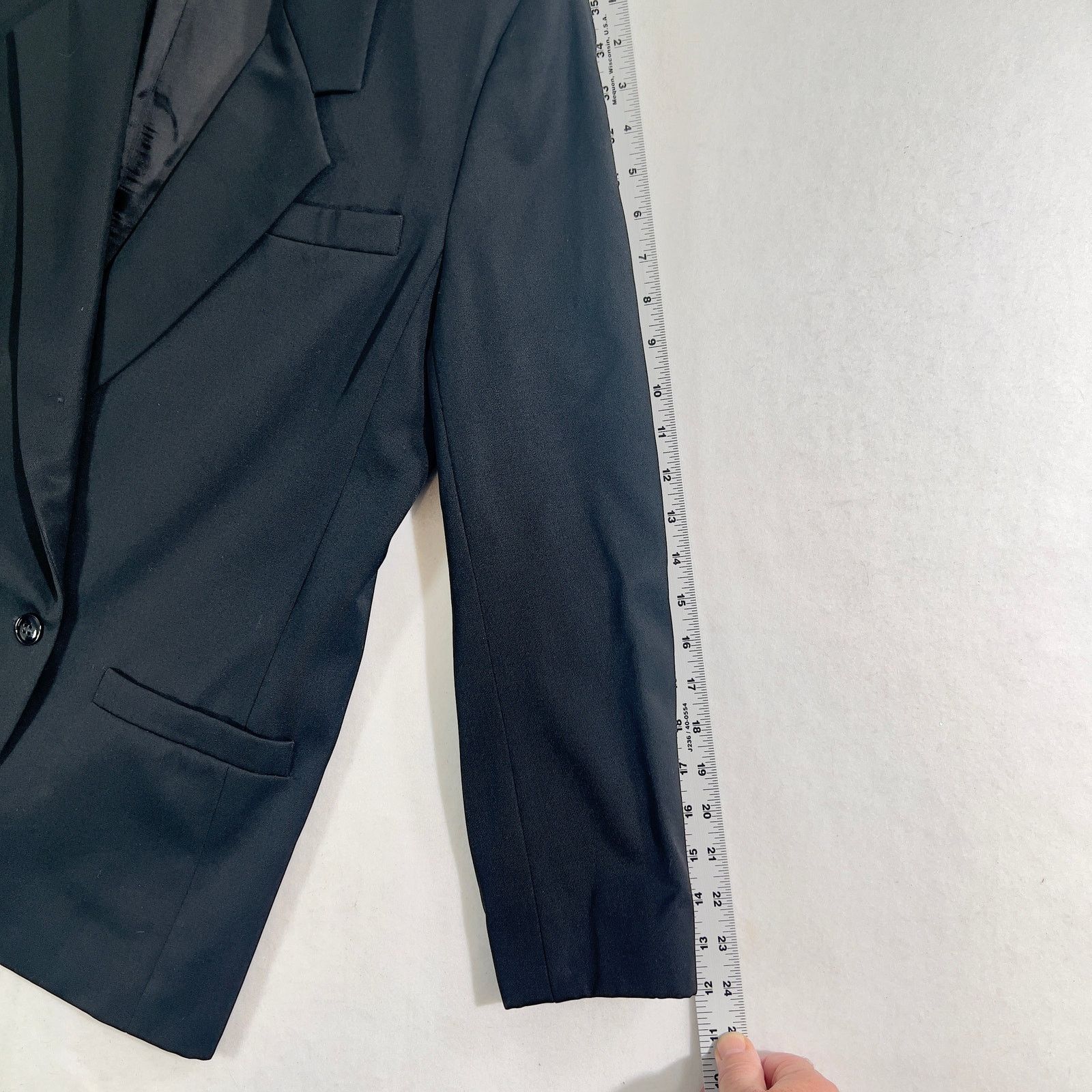 Oleg Cassini Oleg Cassini Blazer Single Button Double BreastBlack Pockets Size M / US 6-8 / IT 42-44 - 8 Thumbnail