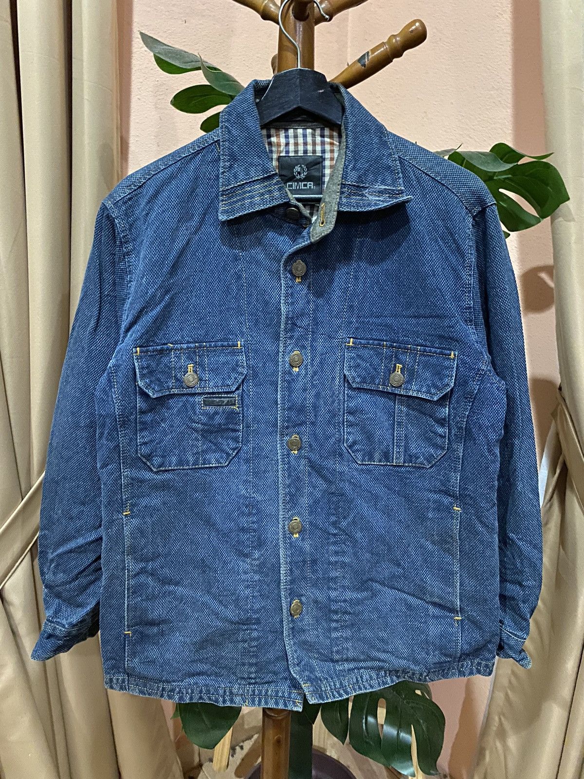 Indigo × Japanese Brand CIMCA Blue Indigo Denim Jacket – Vintage Styled Button-Up Size US M / EU 48-50 / 2 - 1 Thumbnail