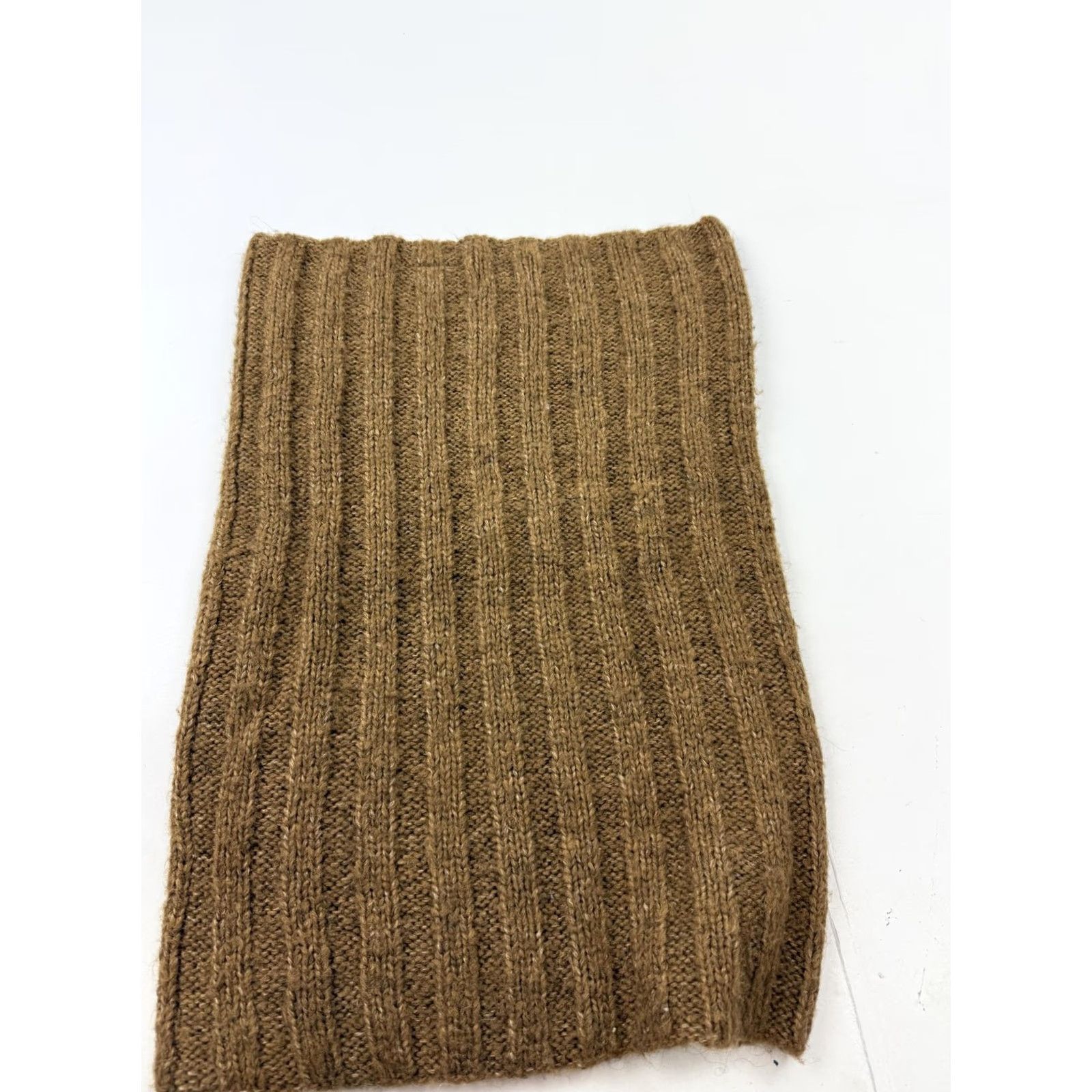 Vintage Kersh Scarf Womens One Size Brown Alpaca Blend Knit Cowl Neck Warmer Ribbed Size ONE SIZE - 2 Thumbnail