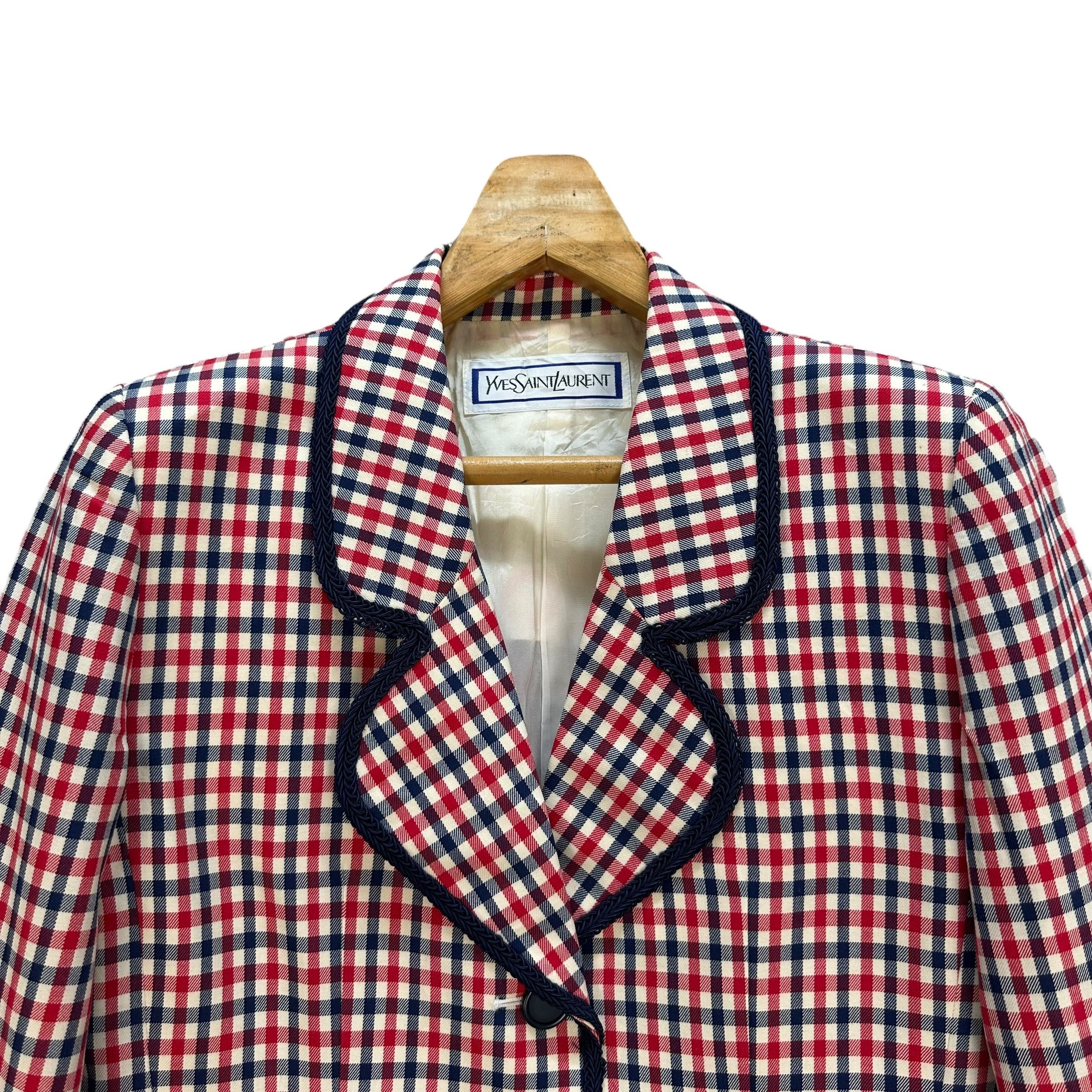 Yves Saint Laurent Yves Saint Laurent Checked Casual Jacket #A6-0168 Size M / US 6-8 / IT 42-44 - 2 Thumbnail