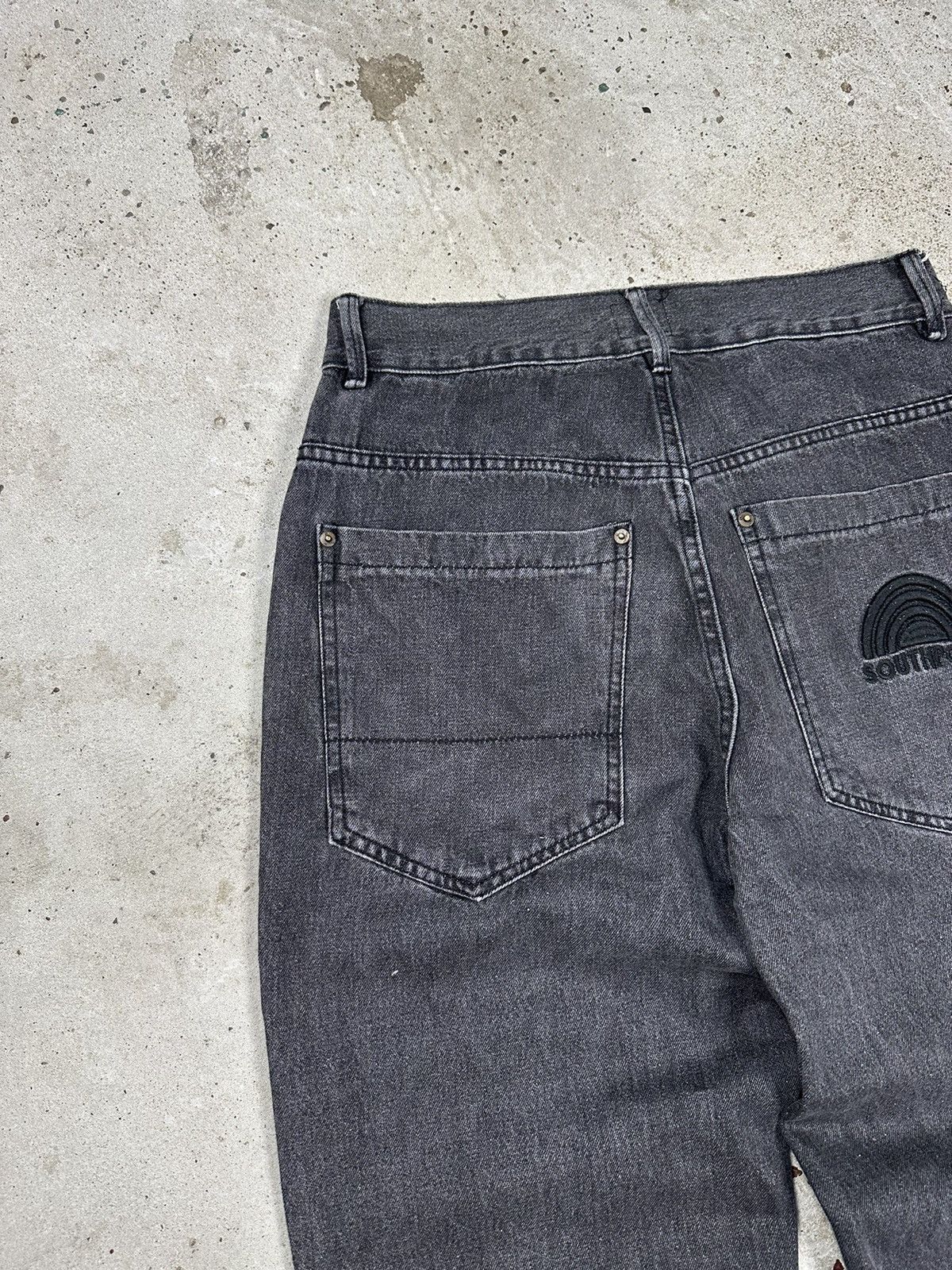 Southpole × Vintage Vintage Southpole Grey Baggy Embroidery Logo Denim Pants Size US 32 / EU 48 - 10 Thumbnail