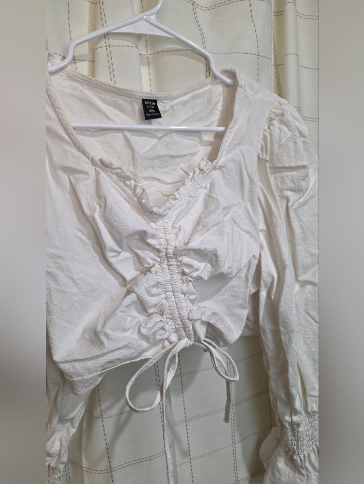 Shein Shein White Crop Top Size 4XL / US 24-26 - 2 Thumbnail