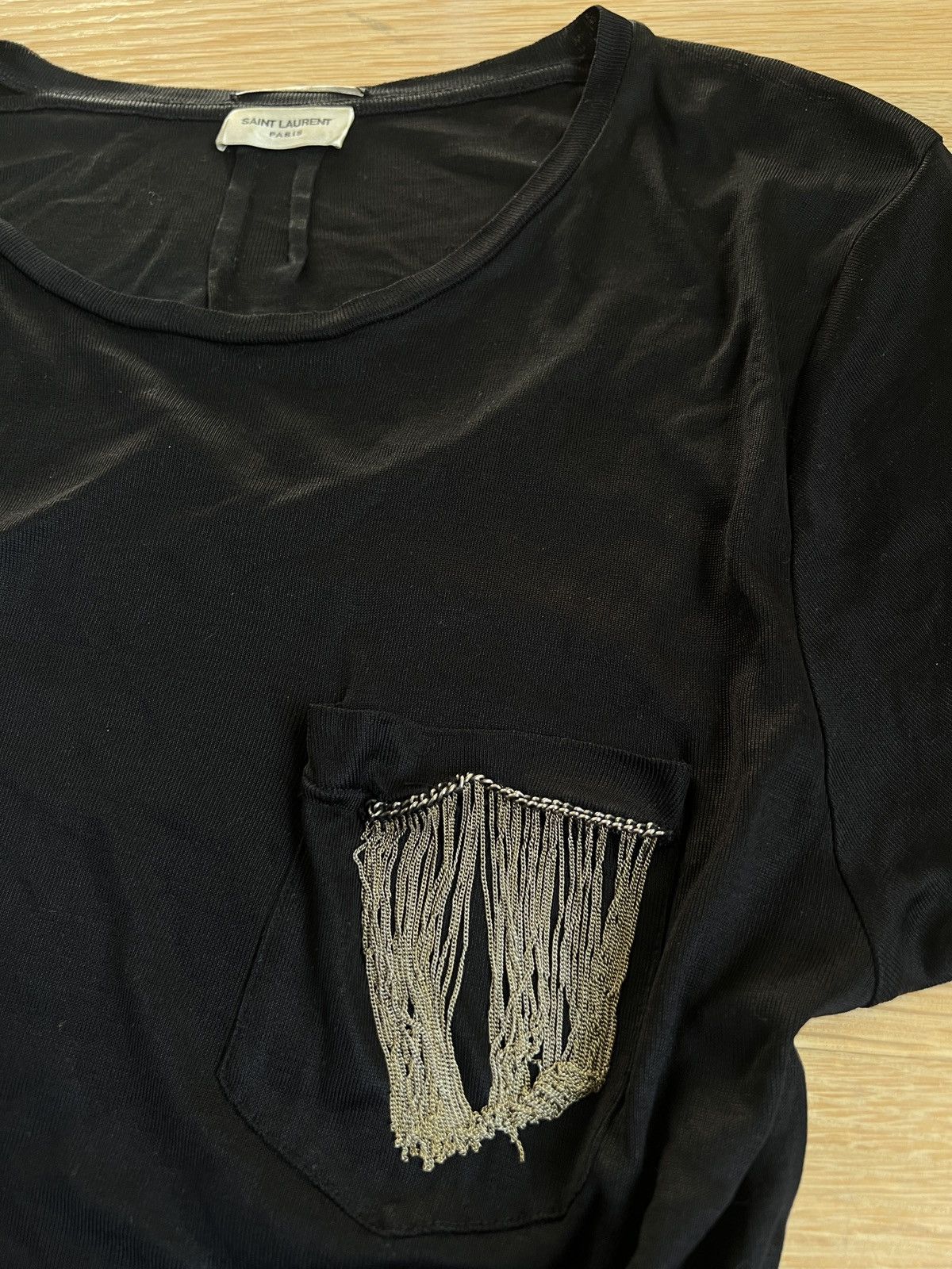 Saint Laurent Paris Saint Laurent chain pocket shirt Size S / US 4 / IT 40 - 2 Thumbnail