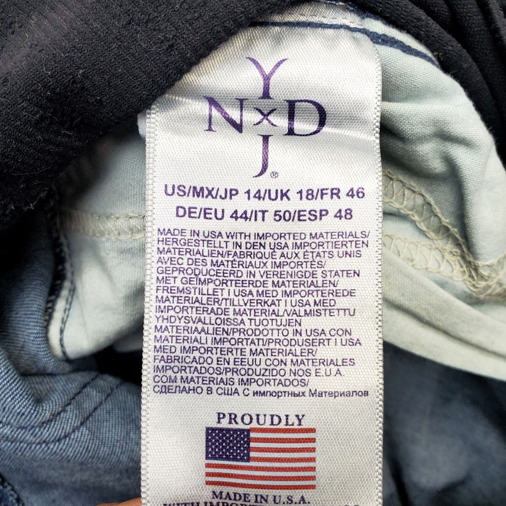 NYDJ NYDJ Womens 14 Blue Maternity Pregnancy Pants Full Belly Panel Straight Leg USA Pants Size 36" / US 14 / IT 50 - 7 Thumbnail