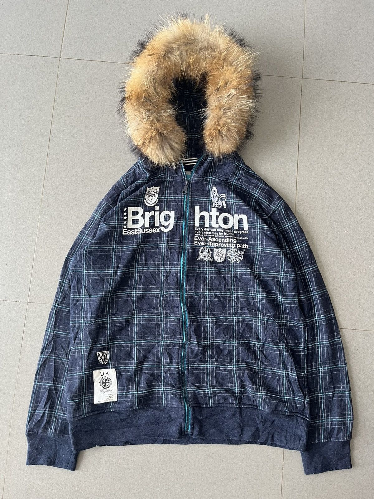 If Six Was Nine × Japanese Brand × Le Grande Bleu (L.G.B.) Japanese~Royal Craft Poem Fur Hoodie Gothic Ifsix Lgb Style Size US L / EU 52-54 / 3 - 1 Thumbnail