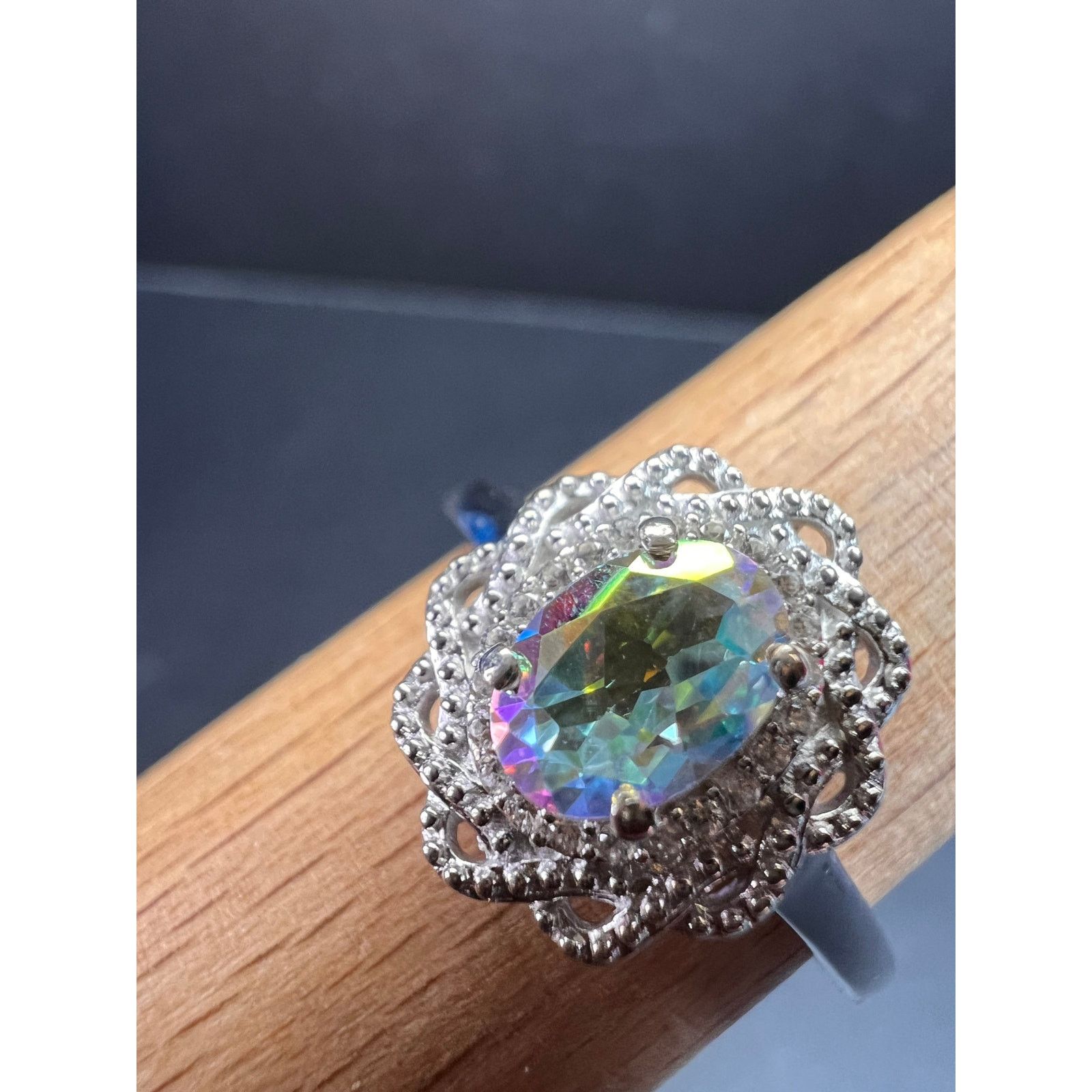 Other NEW Mercury Mystic topaz zircon ring in 925 silver size 10 Size ONE SIZE - 10 Thumbnail