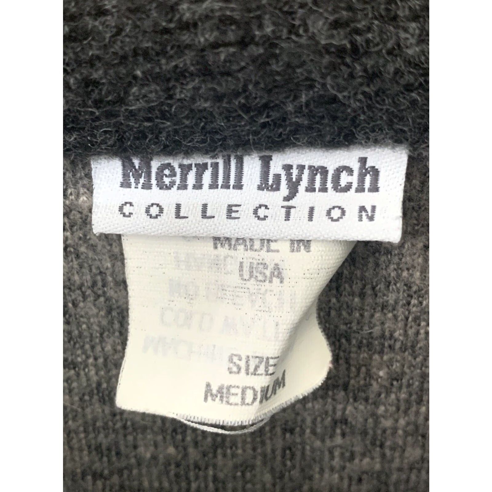 Vintage VINTAGE Merrill Lynch Men's Wool Blend Pullover Sweater 1/4 Zip Oatmeal Sz M Size US M / EU 48-50 / 2 - 3 Thumbnail