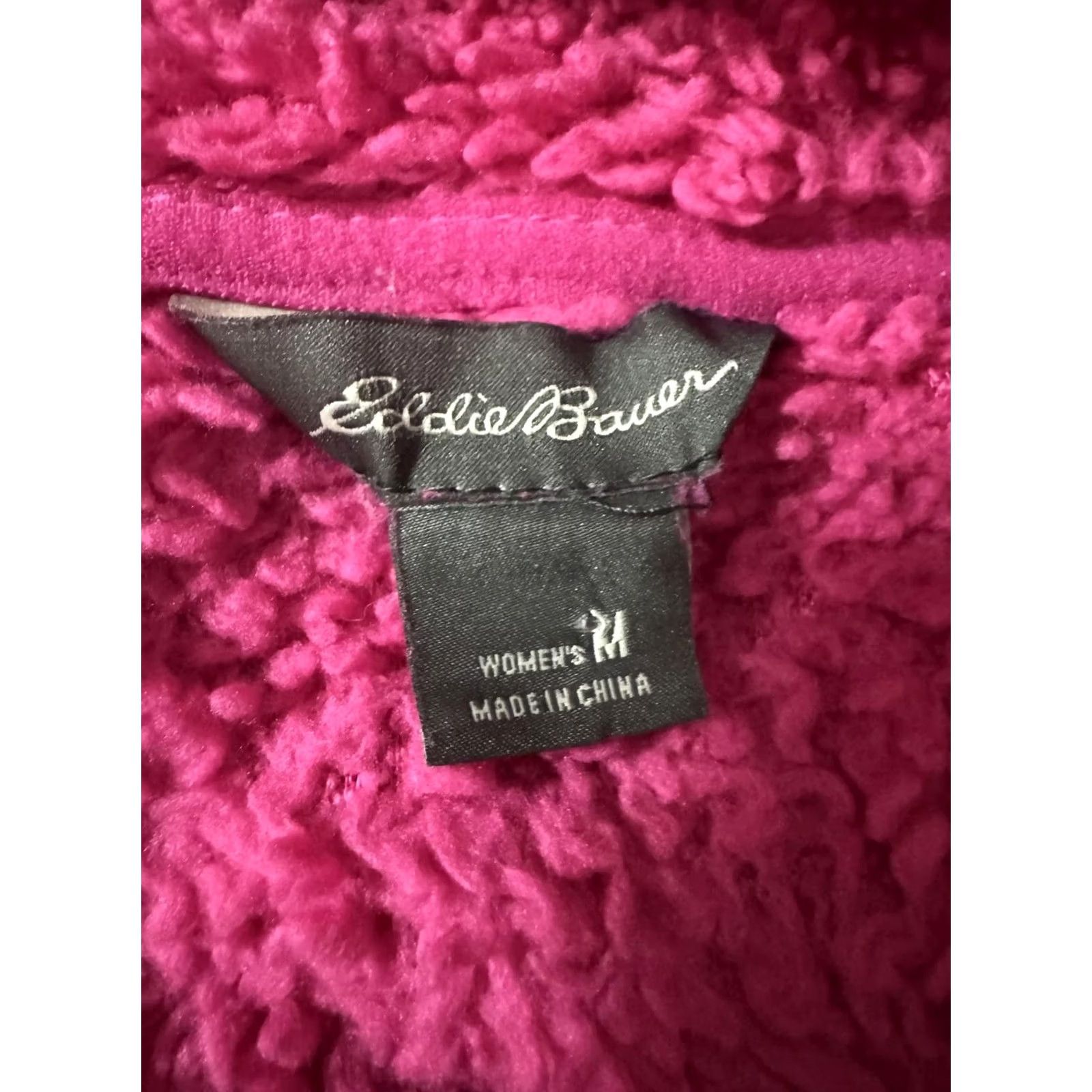 Eddie Bauer Eddie Bauer Women's Fleece Jacket Medium Pink Regular Size M Jacket/Coat Mid-Length Zip Front Zipper Casual Size M / US 6-8 / IT 42-44 - 3 Thumbnail
