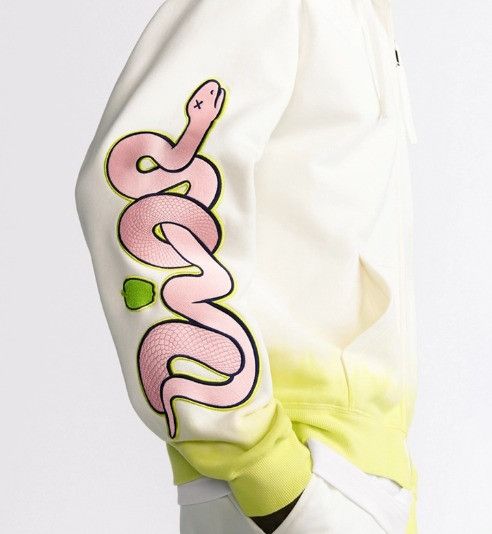 Dior × Kaws o1w1db11025 513J201 Hooded Sweatshirt in White/Yellow Size US L / EU 52-54 / 3 - 6 Thumbnail