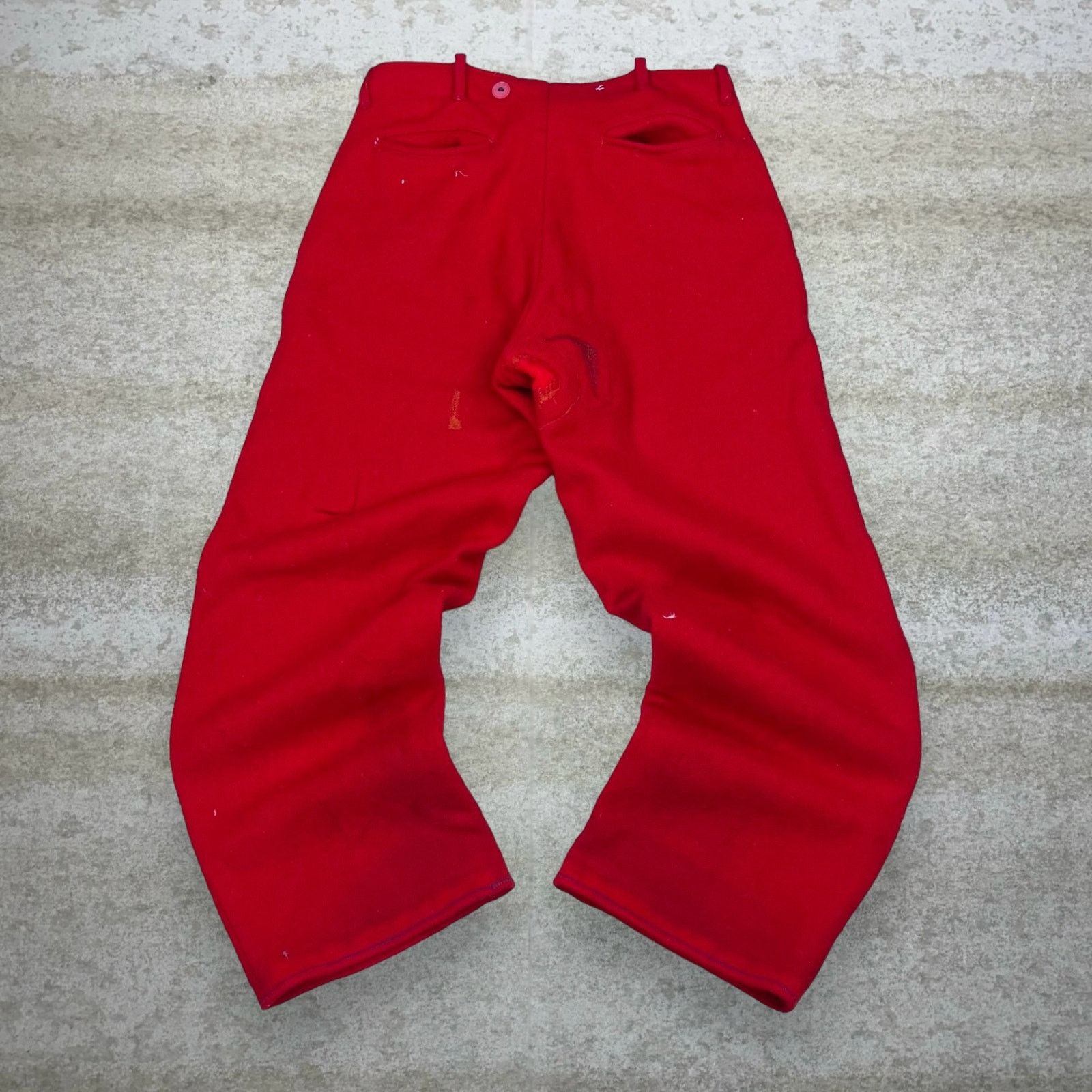 Vintage True Vintage 70s Wool Pants 32x30 Baggy Fit Crimson Red Size US 32 / EU 48 - 1 Thumbnail