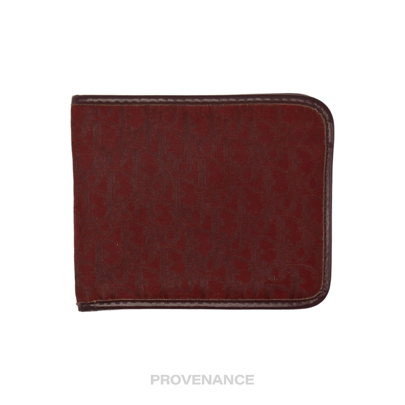 Dior 🔴 Dior Trotter Bifold Wallet - Burgundy Jacquard Size ONE SIZE - 1 Thumbnail