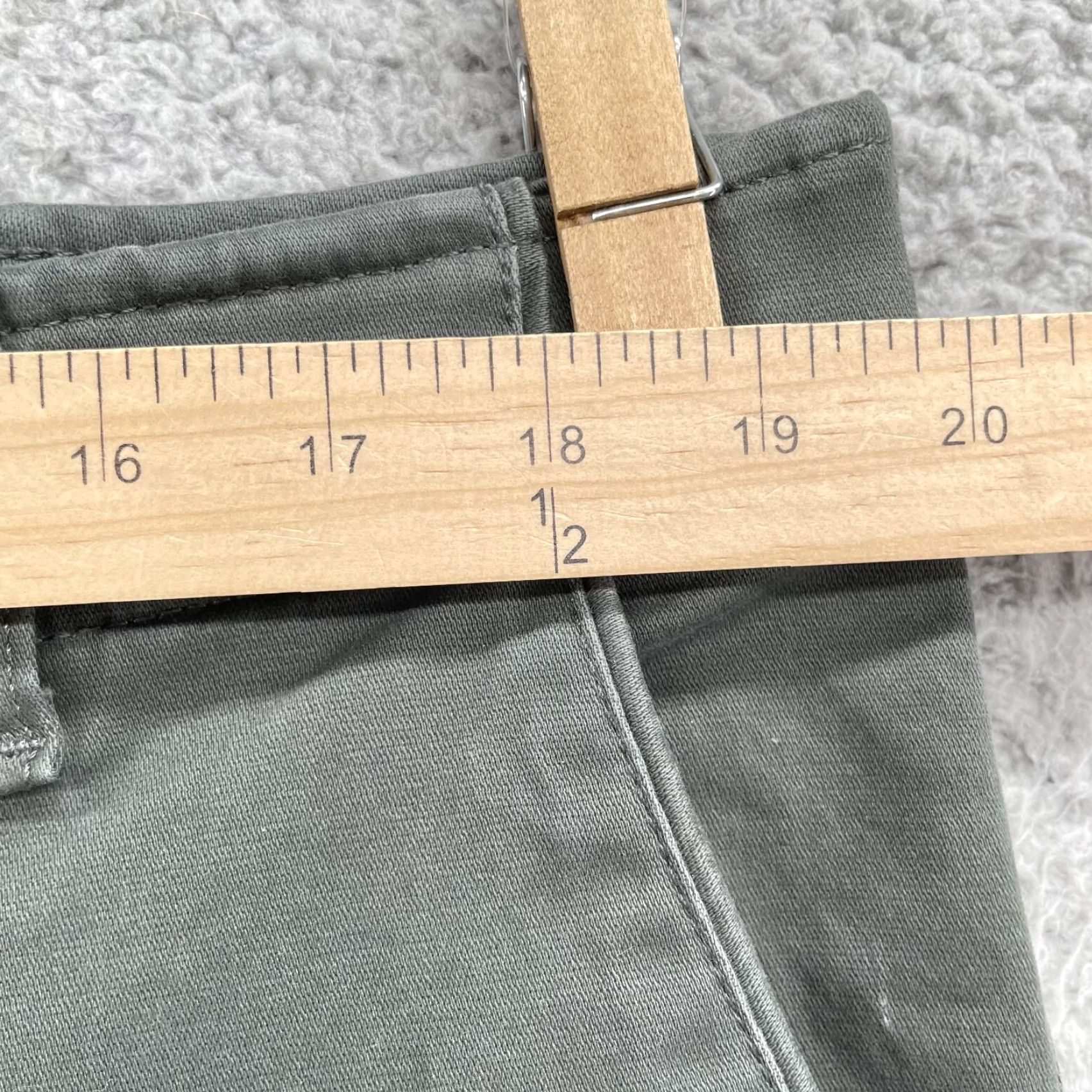 Lee Lee Performance Pants Men's 39x30 Army Green Utility Skater Work Chino Canvas Cotton Spandex Regular Straight Size US 39 - 2 Thumbnail