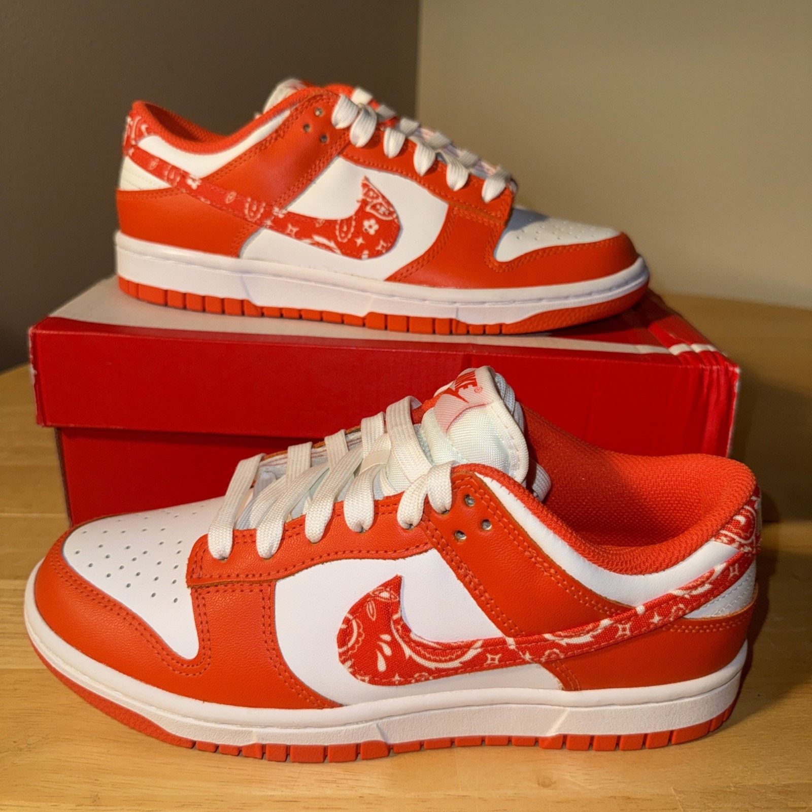 Nike Nike Dunk Low Essential Paisley Pack Orange - DH4401-103 Size US 7 / IT 37 - 3 Thumbnail