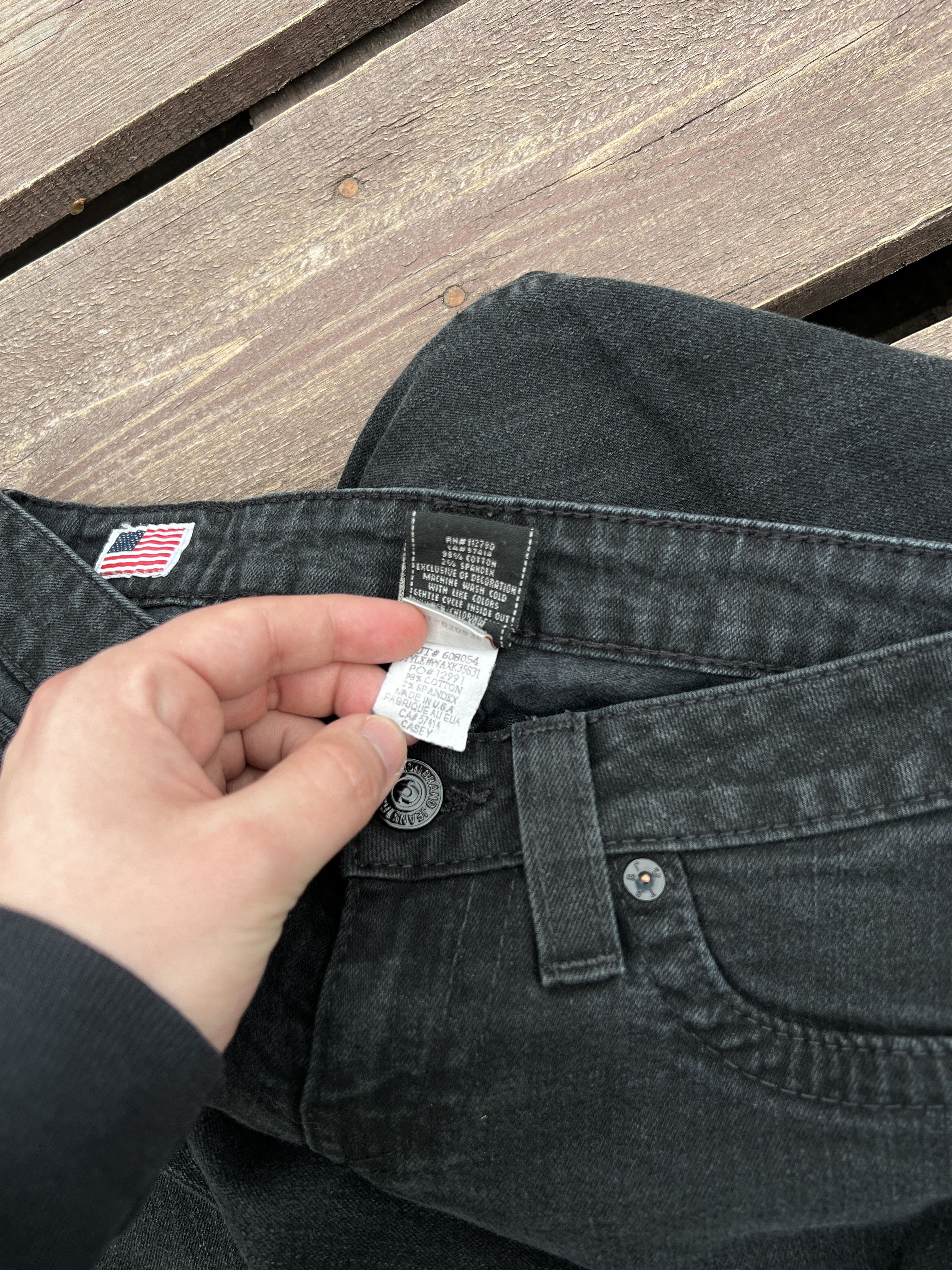 True Religion True Religion Y2K Vintage Casey Black Jeans Size 27" / US 4 / IT 40 - 11 Thumbnail