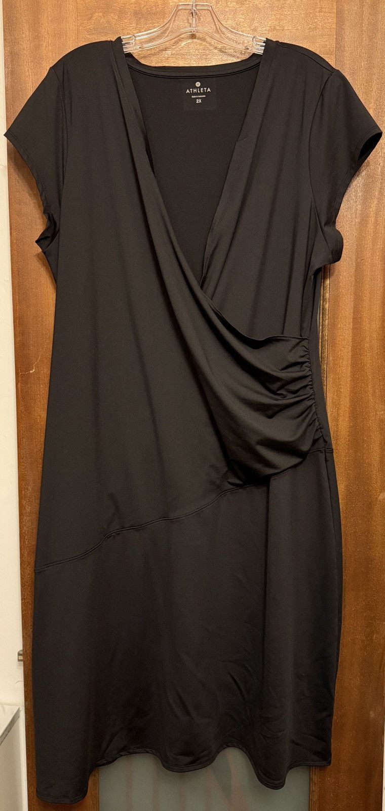Athleta Athleta Women’s Plus Black Nectar Faux Wrap Jersey Dress Size XXL / US 16-18 / IT 52-54 - 1 Thumbnail