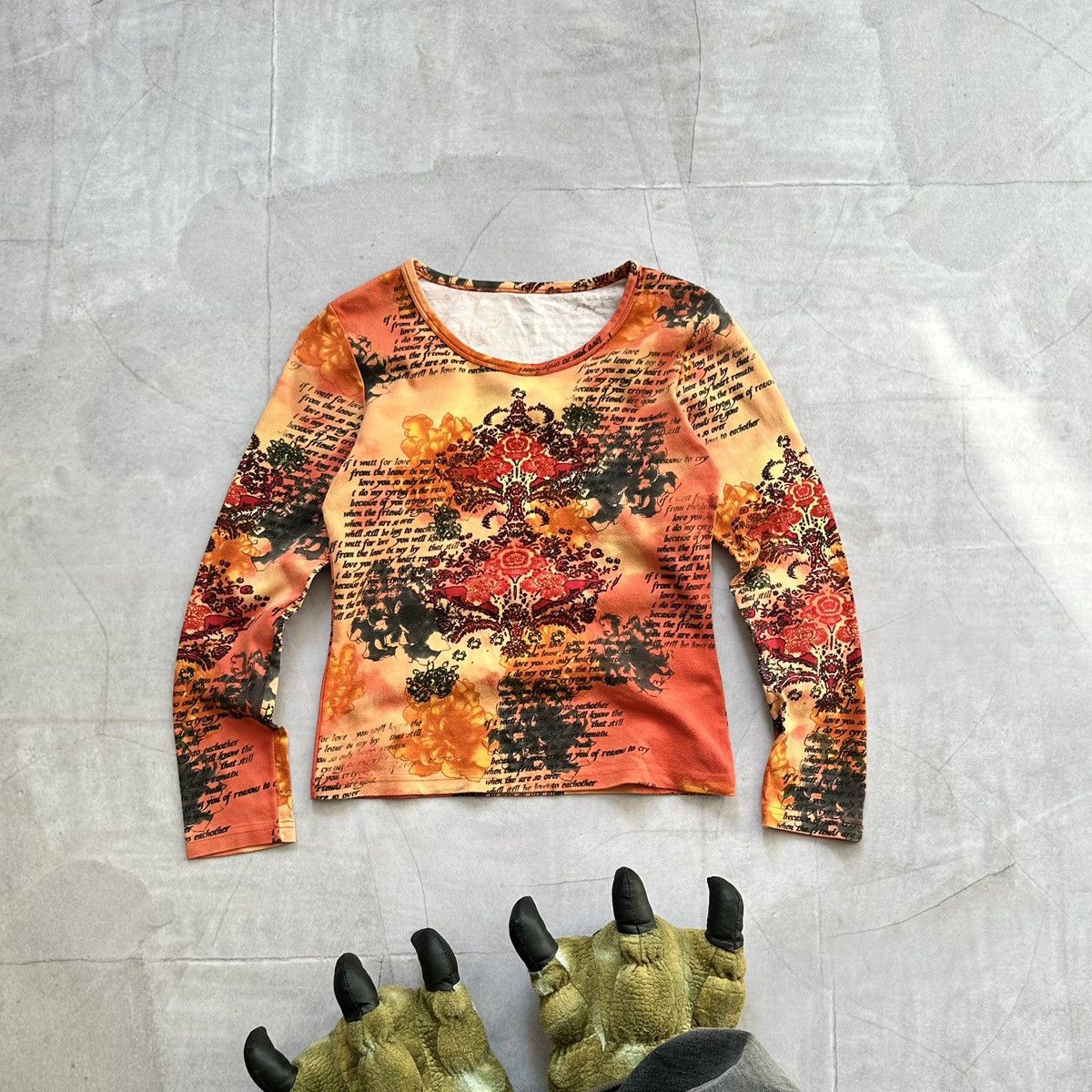 Hysteric Glamour × Undercover 00s Jean Paul Gaultier Style Long Sleeve T Shirt Tee Y2K JPG Size S / US 4 / IT 40 - 1 Thumbnail