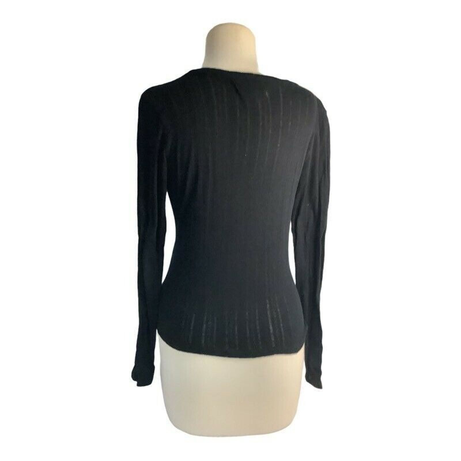 American Eagle Outfitters American Eagle Outfitters Womens Blouse Black Long Sleeve S Size S / US 4 / IT 40 - 6 Thumbnail