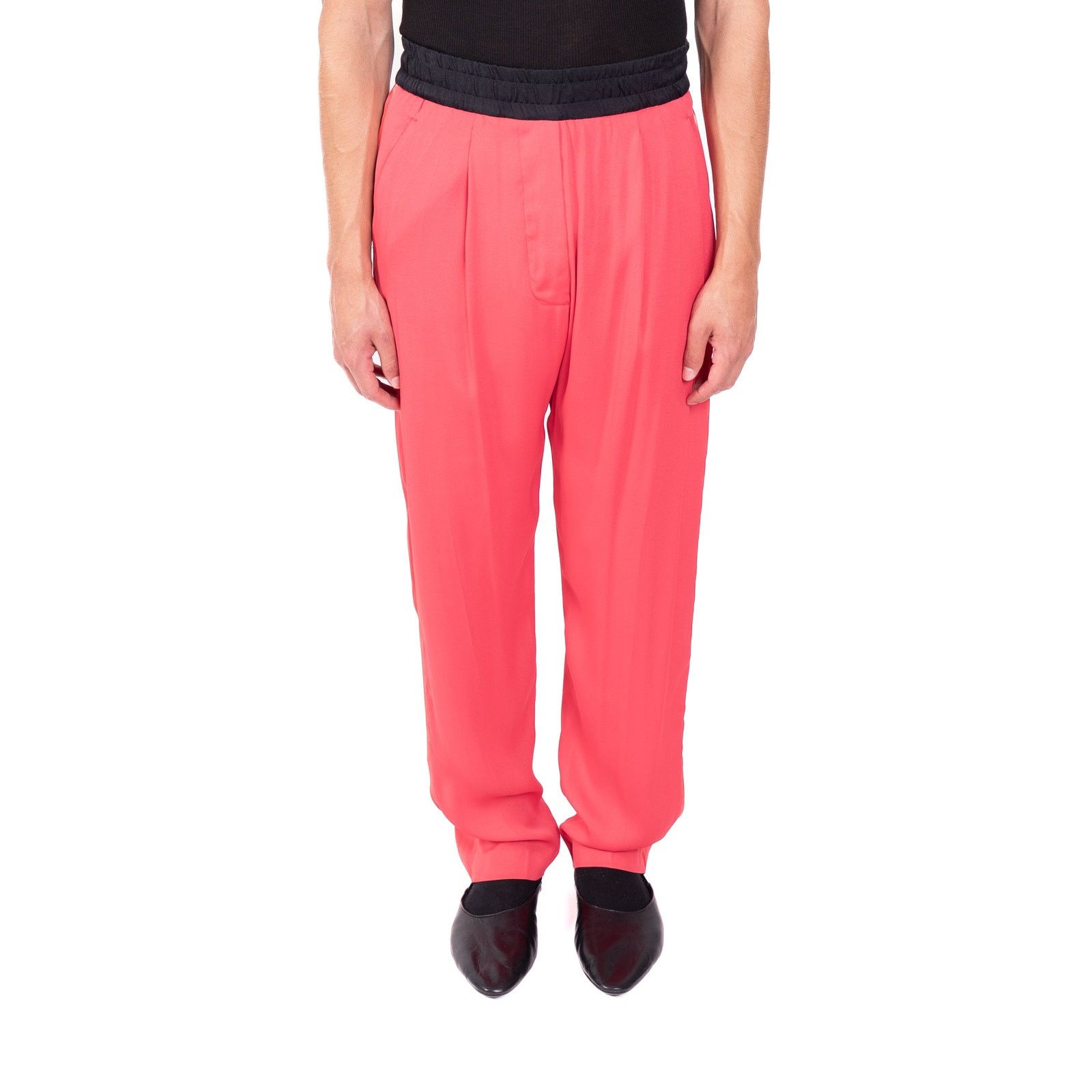 Haider Ackermann SS17 Elastic Waistband Trousers in Pink Silk Size 36S - 2 Thumbnail