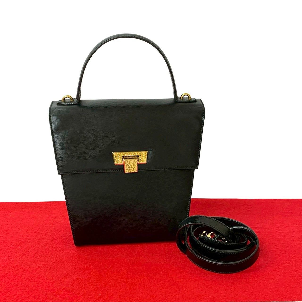 Dior Dior Christian Dior CD Logo Leather 2way Handbag Leather Shoulder Bag Size ONE SIZE - 1 Thumbnail