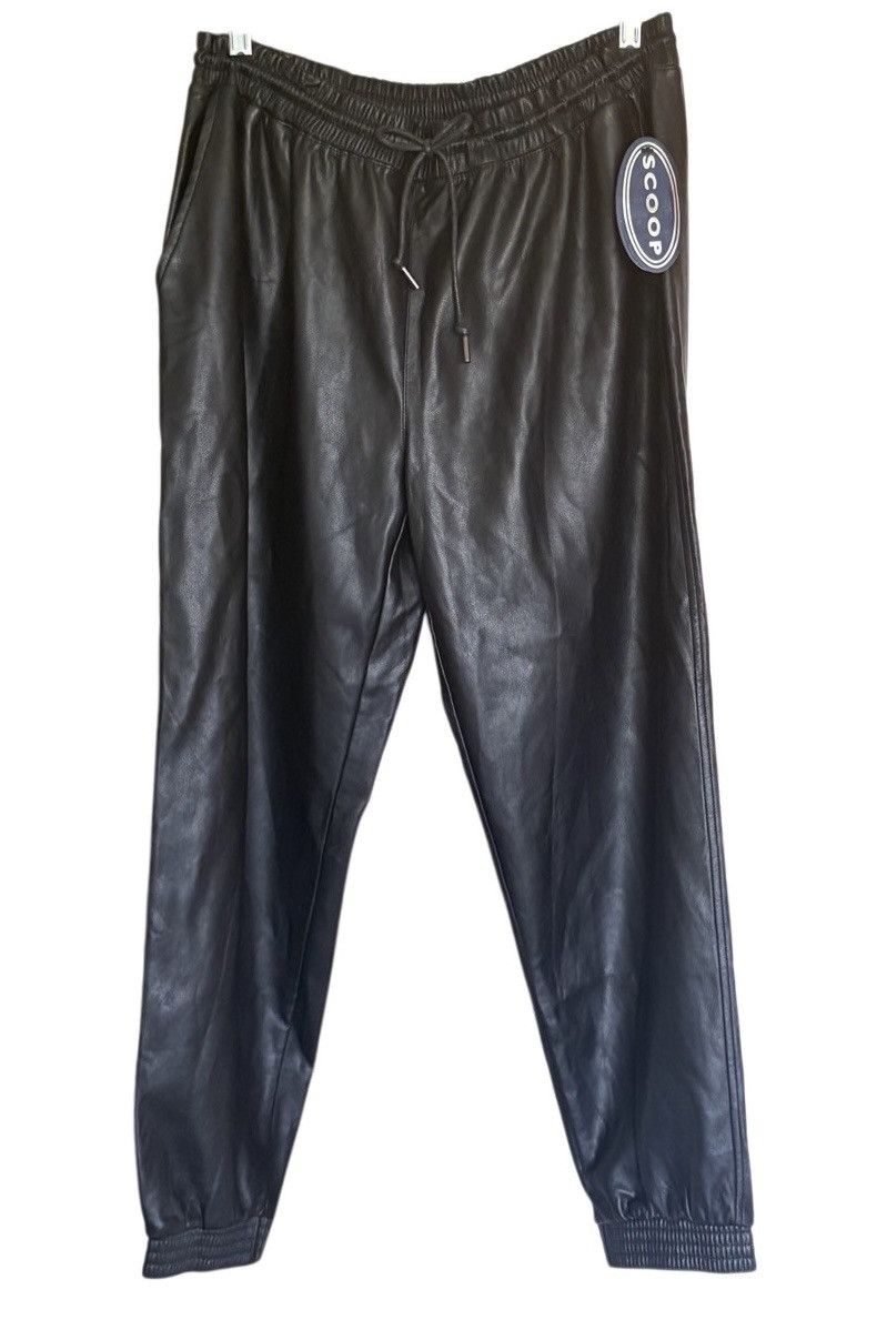 SCOOP Scoop NYC Vegan Leather Joggers New! Size 38" / US 16 / IT 52 - 5 Thumbnail