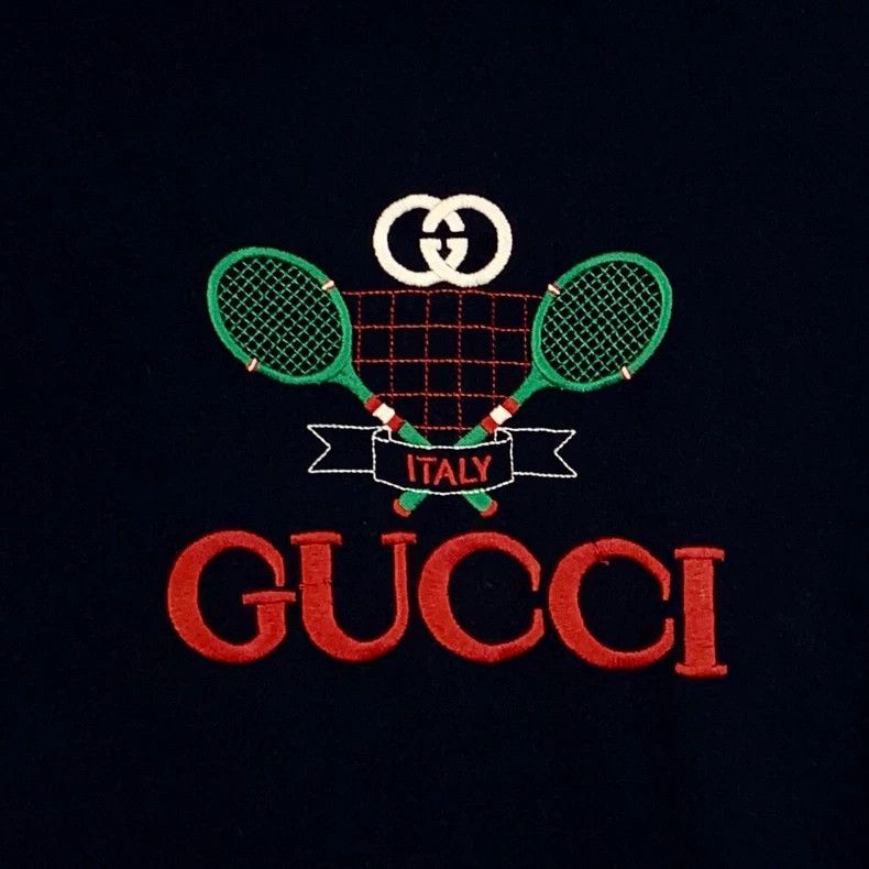 Gucci Gucci Black logo letter embroidery cotton round-neck short- Size US S / EU 44-46 / 1 - 4 Thumbnail