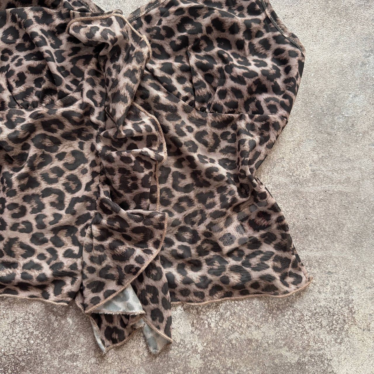 Hysteric Glamour Leopard Print Vintage Y2K Mesh Sexy Blouse Size M / US 6-8 / IT 42-44 - 6 Thumbnail