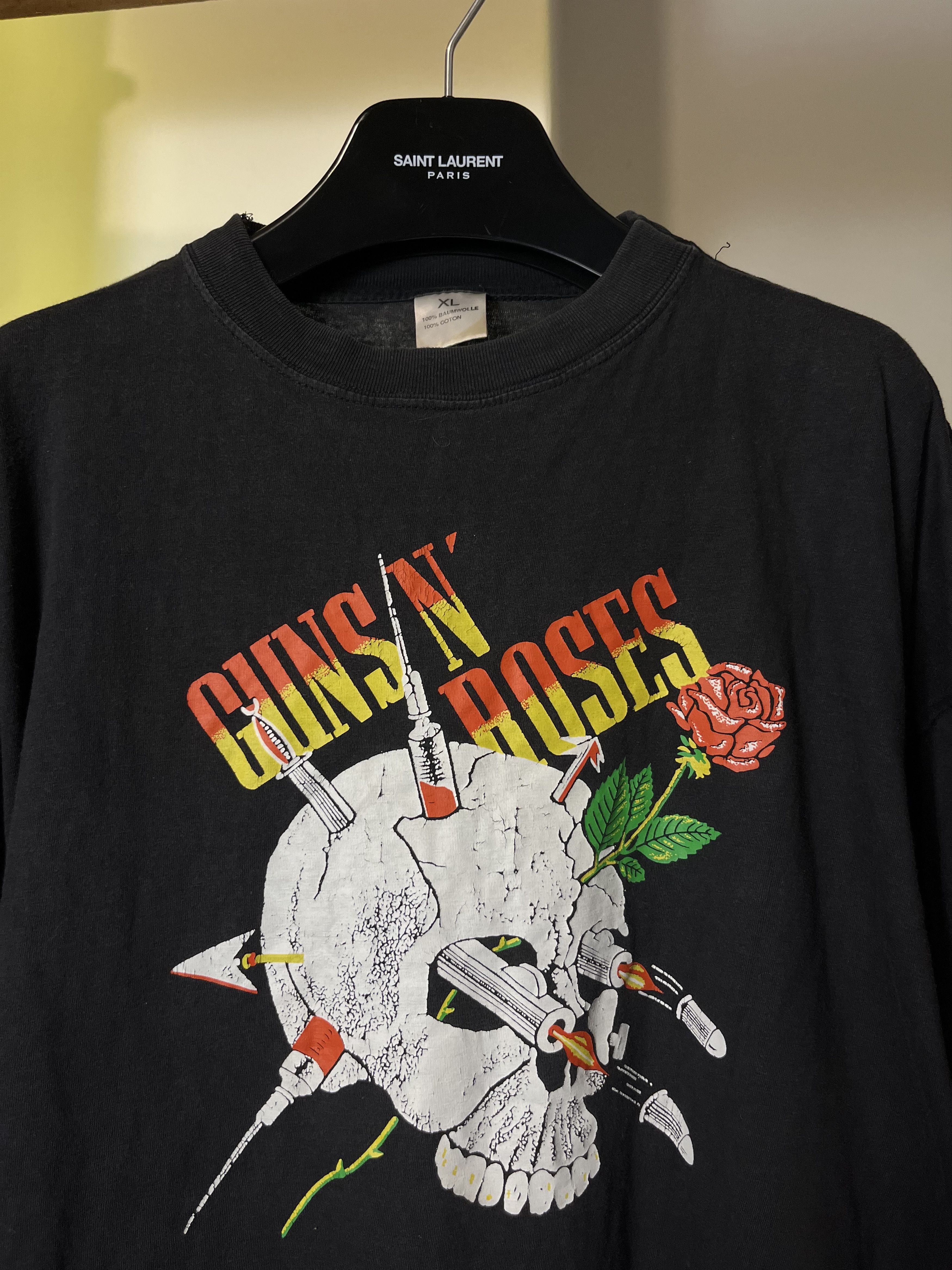 Band Tees × Guns N' Roses × Vintage 80s Guns n Roses Appetite for Destruction Skull Tee Size US XL / EU 56 / 4 - 2 Thumbnail