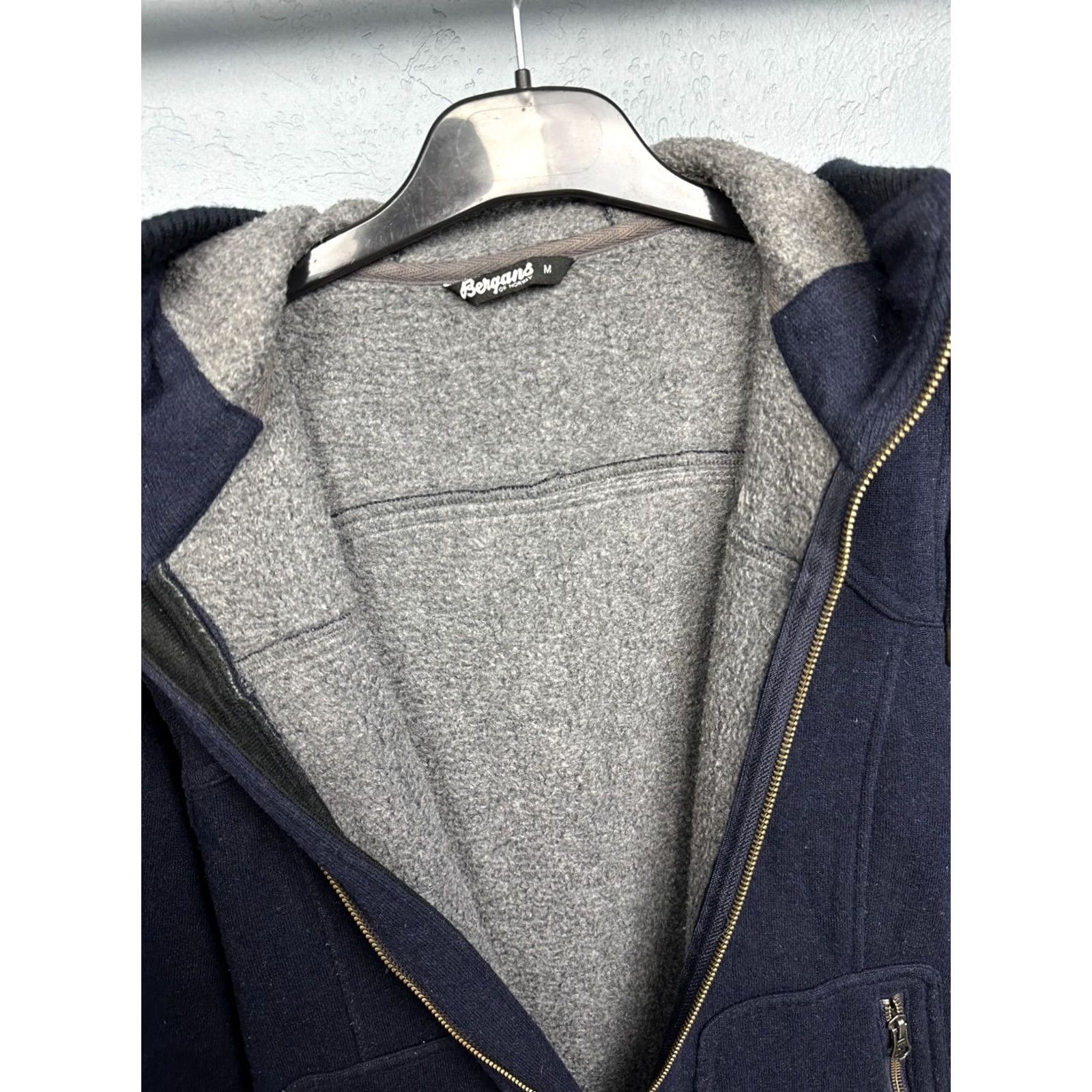 Vintage Bergans of Norway Womens Wool Myrull Jacket M Blue Logo Outdoor 90s Mens Womens Boys Girls Size M / US 6-8 / IT 42-44 - 5 Thumbnail