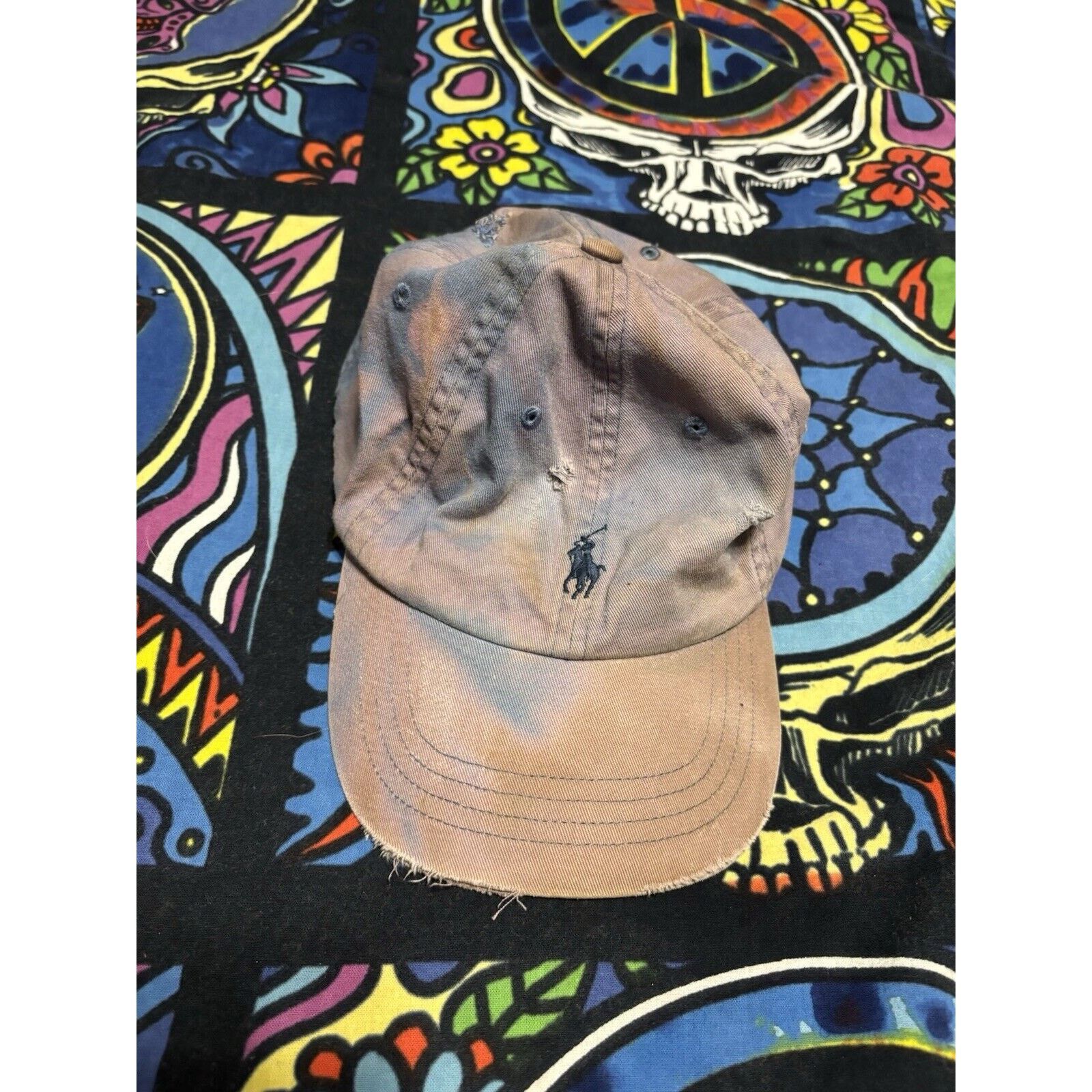 Vintage Distressed acid wash Polo ralph lauren dad hat Bleached Size ONE SIZE - 1 Thumbnail