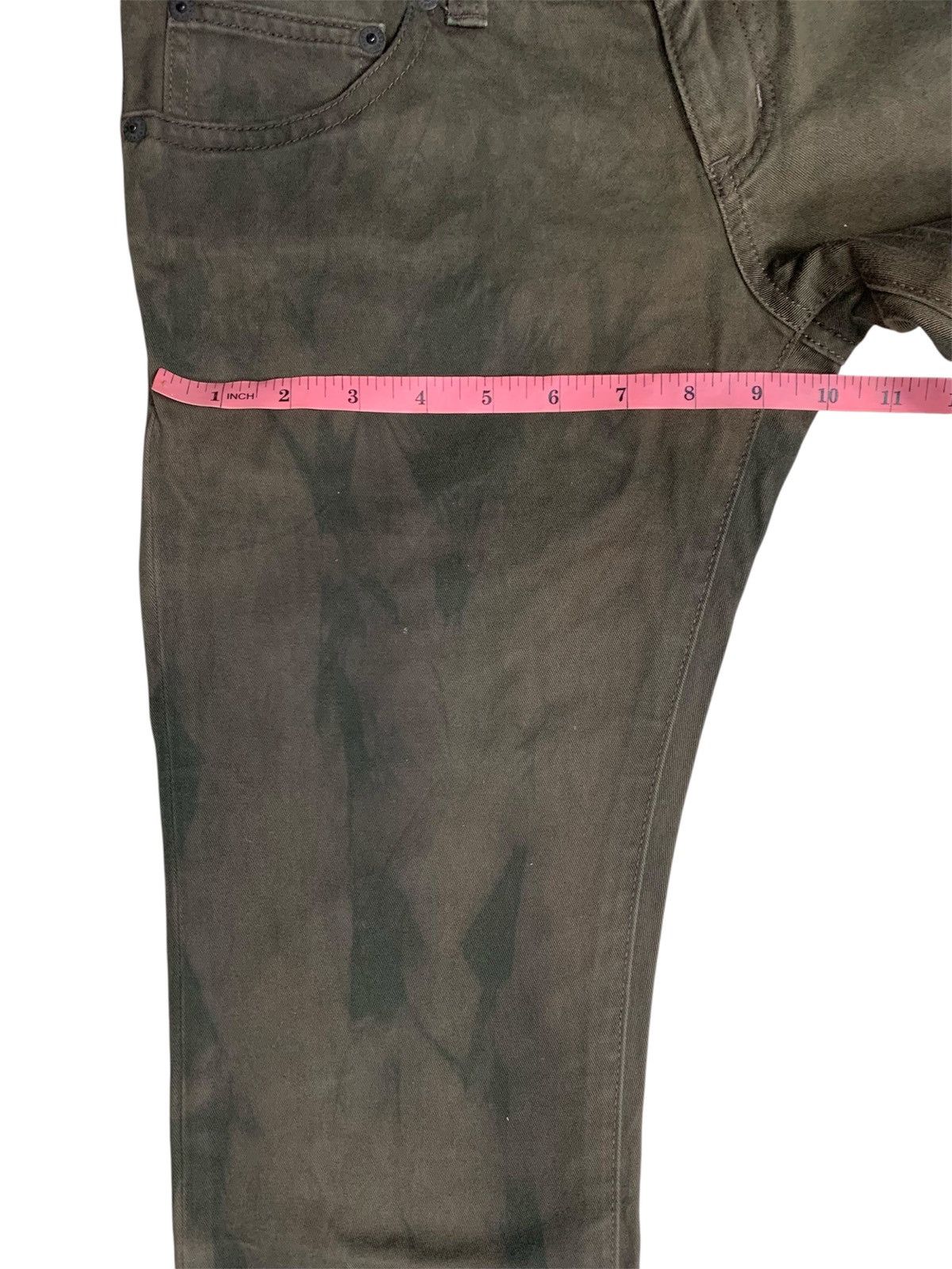 Tornado Mart Tornado Mart Olive Washed Bootcut Flare Pants Size US 30 / EU 46 - 3 Thumbnail