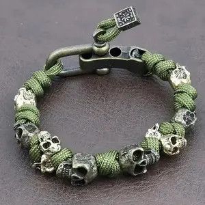 Japanese Brand Unique Design Skull Adjustable Handmade Bracelets Size ONE SIZE - 4 Thumbnail