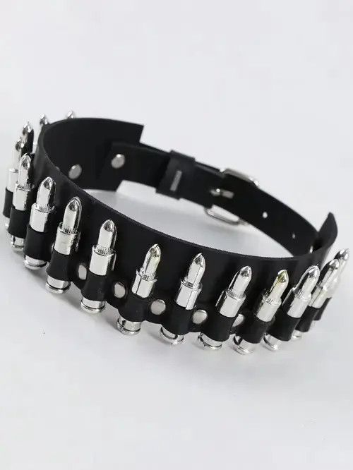 Jewelry Akahori x Genji PU Leather Bullet Collar Size ONE SIZE - 8 Thumbnail