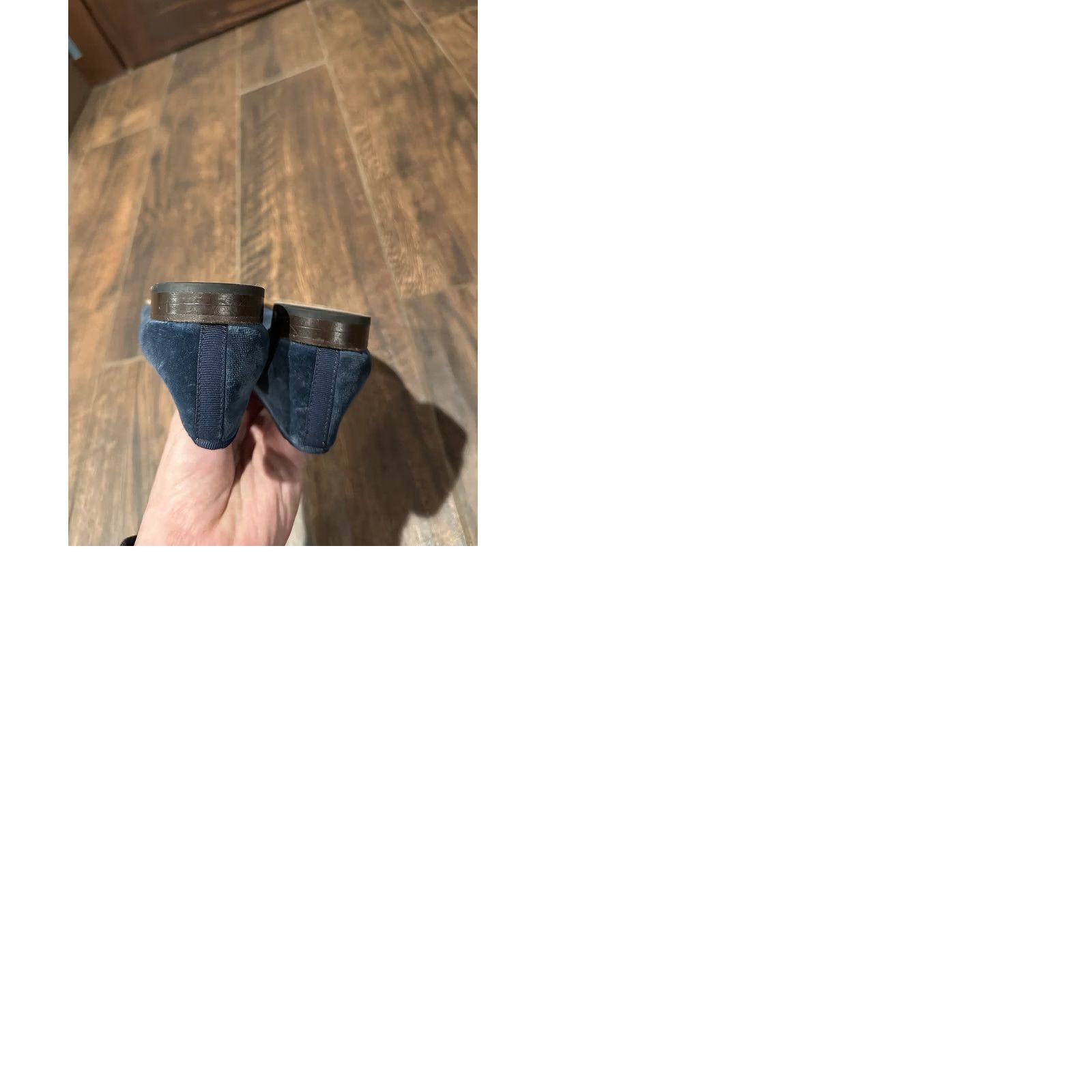 Velvet VINTAGE Stubbs Wootton Blue Velvet Loafers Flat Womens Sz 5 Size US 5 / IT 35 - 9 Thumbnail