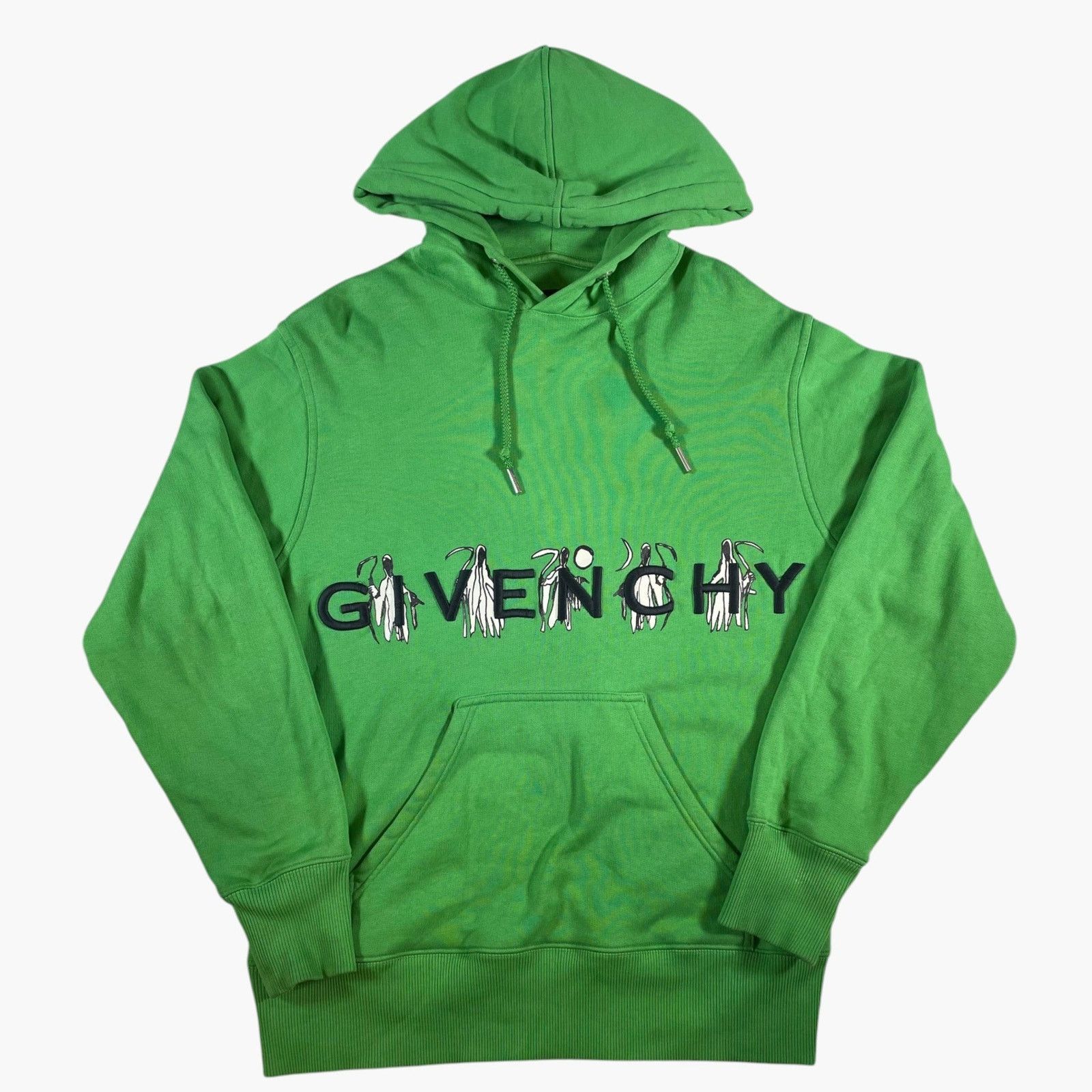 Givenchy Givenchy Reaper Logo Green Hoodie Size US S / EU 44-46 / 1 - 1 Thumbnail