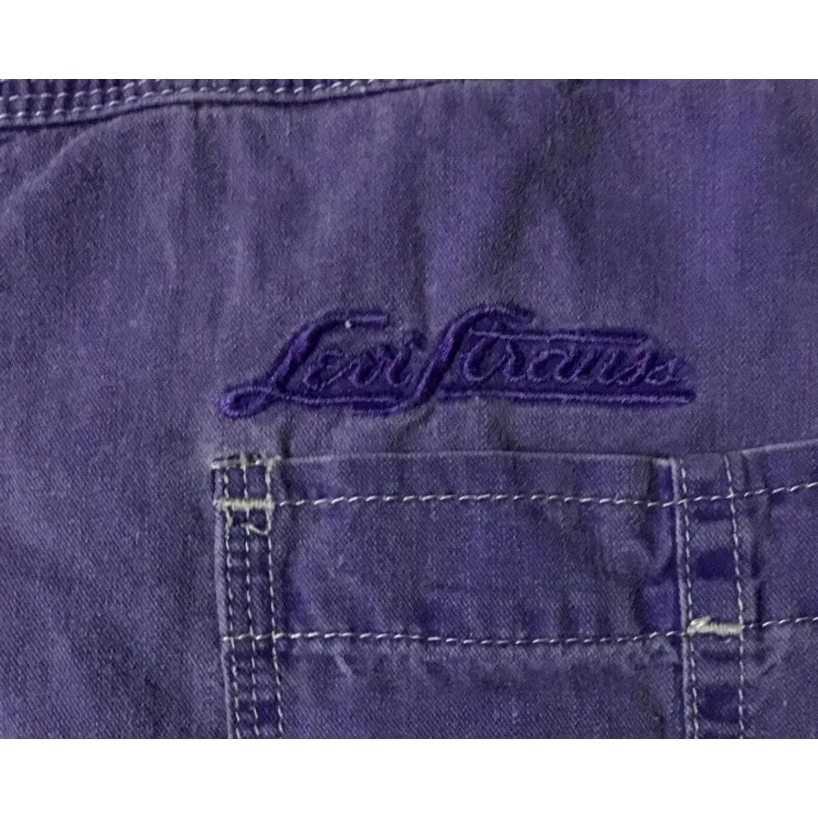 Levi's VINTAGE Levi's Button-Up Shirt L Purple 90s Western Cowboy Biker Grunge Trucker Skate Mens Shirt Size US L / EU 52-54 / 3 - 2 Thumbnail