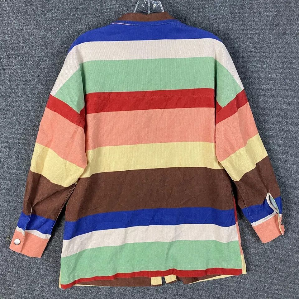 Shein Shein Corduroy Shirt Women's XS Button Up Colorblock Size XS / US 0-2 / IT 36-38 - 9 Thumbnail