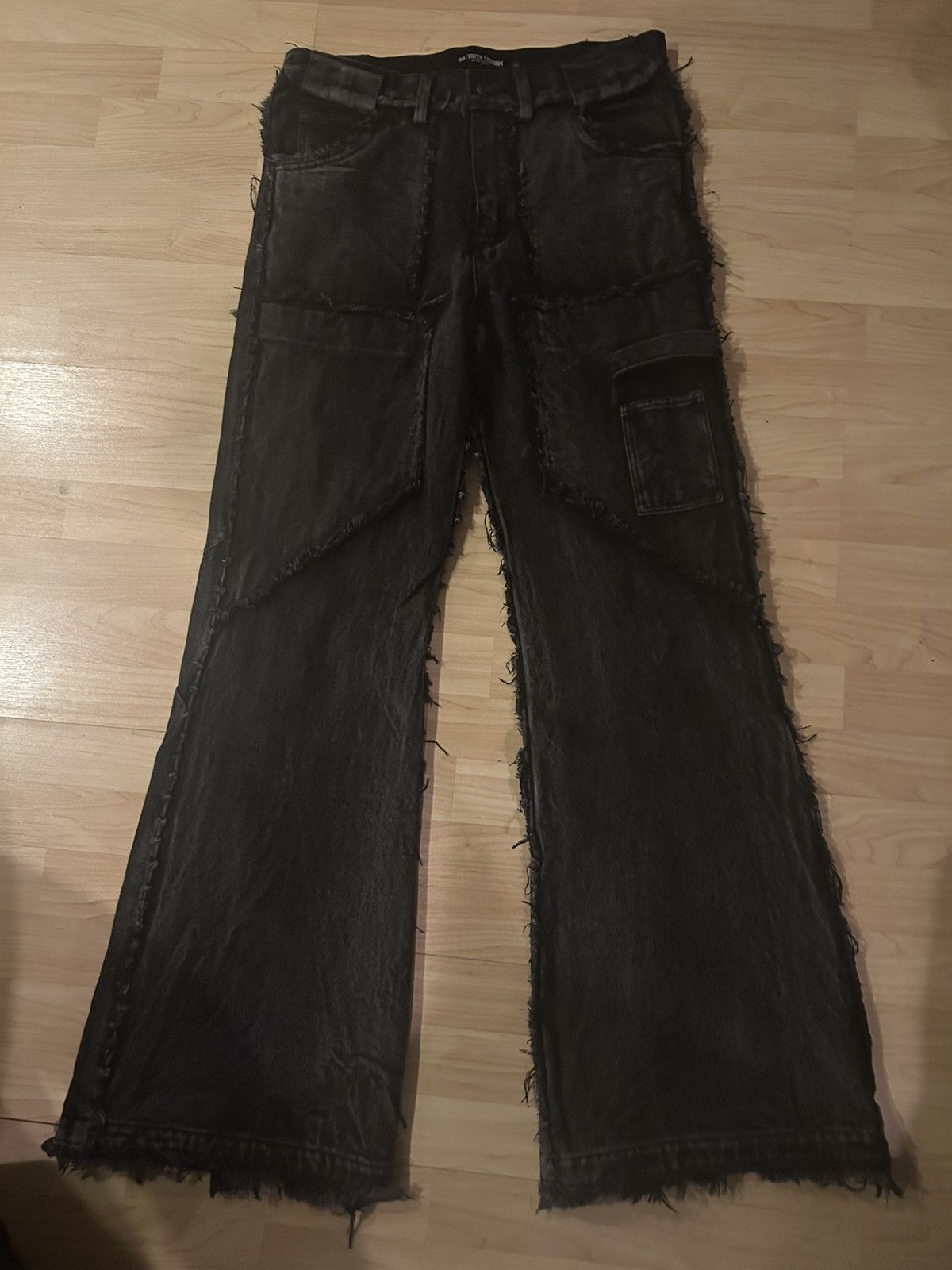 No Faith Studios Flared Denim | Grailed