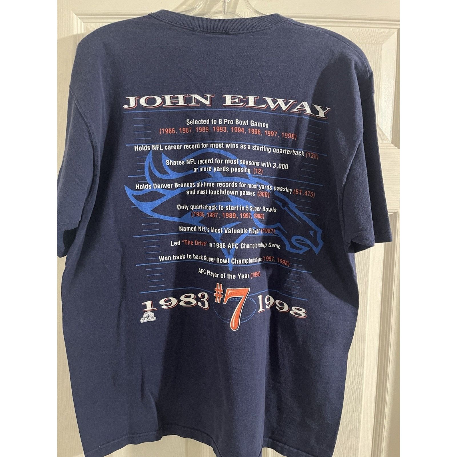Pro Player Vtg 1998 Pro Player QB Club John Elway Broncos Shirt Sz L Size US L / EU 52-54 / 3 - 3 Thumbnail