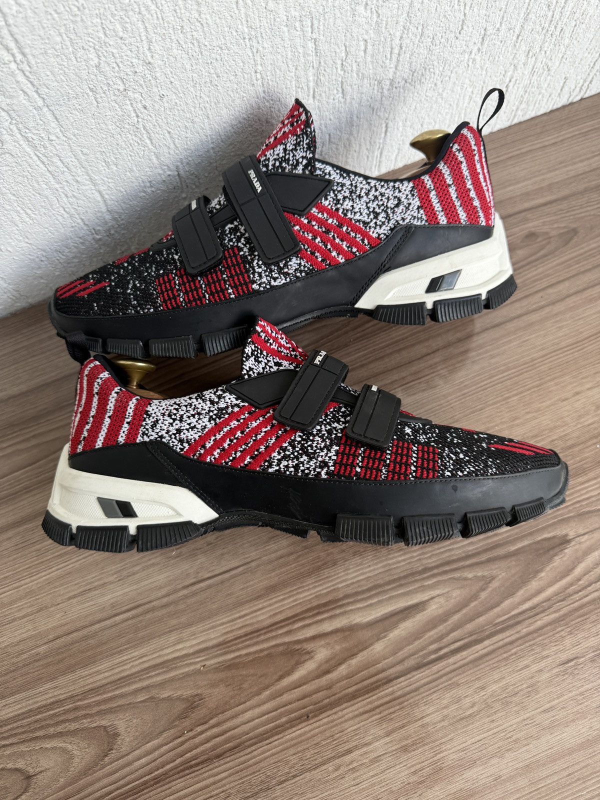 Prada Knit crossection leather trainers Size US 7.5 / EU 40-41 - 10 Thumbnail